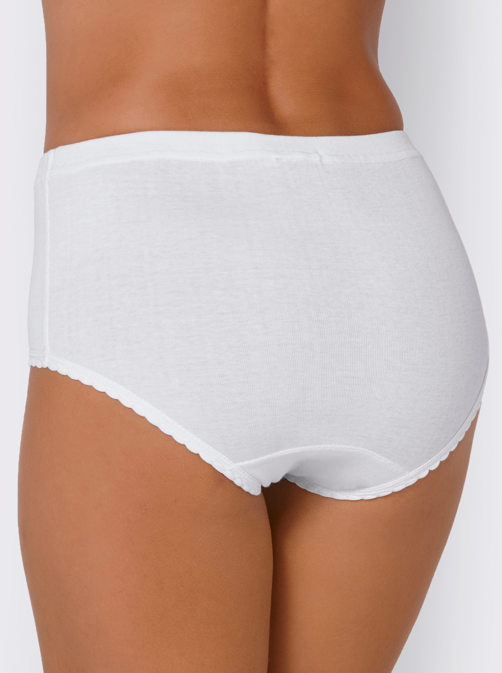 wäschepur Taillenslip mit Muschelsaumkante - weiß