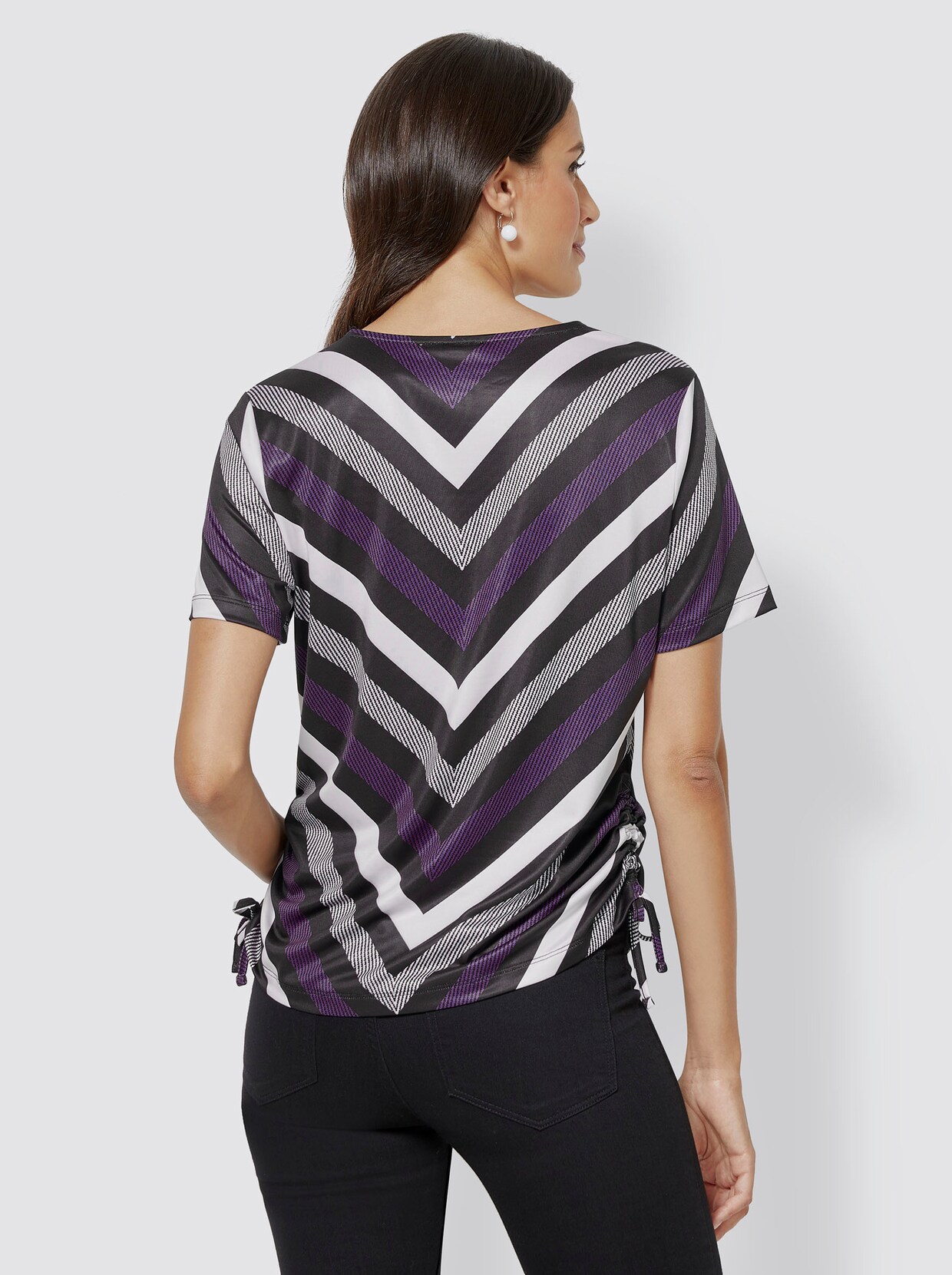 V-Shirt - lila-bedruckt