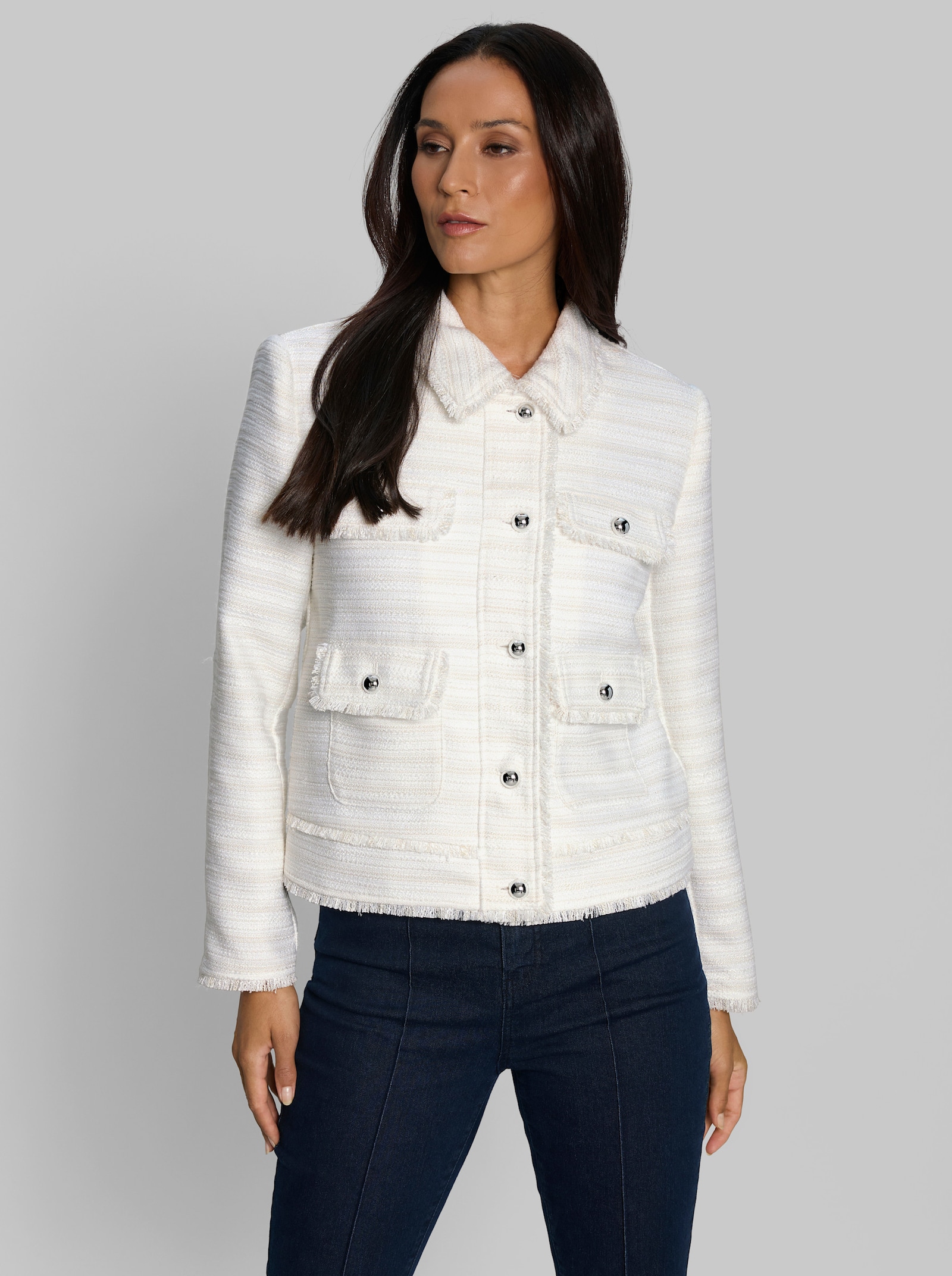 heine Blazer aus leichtem Bouclé - ecru