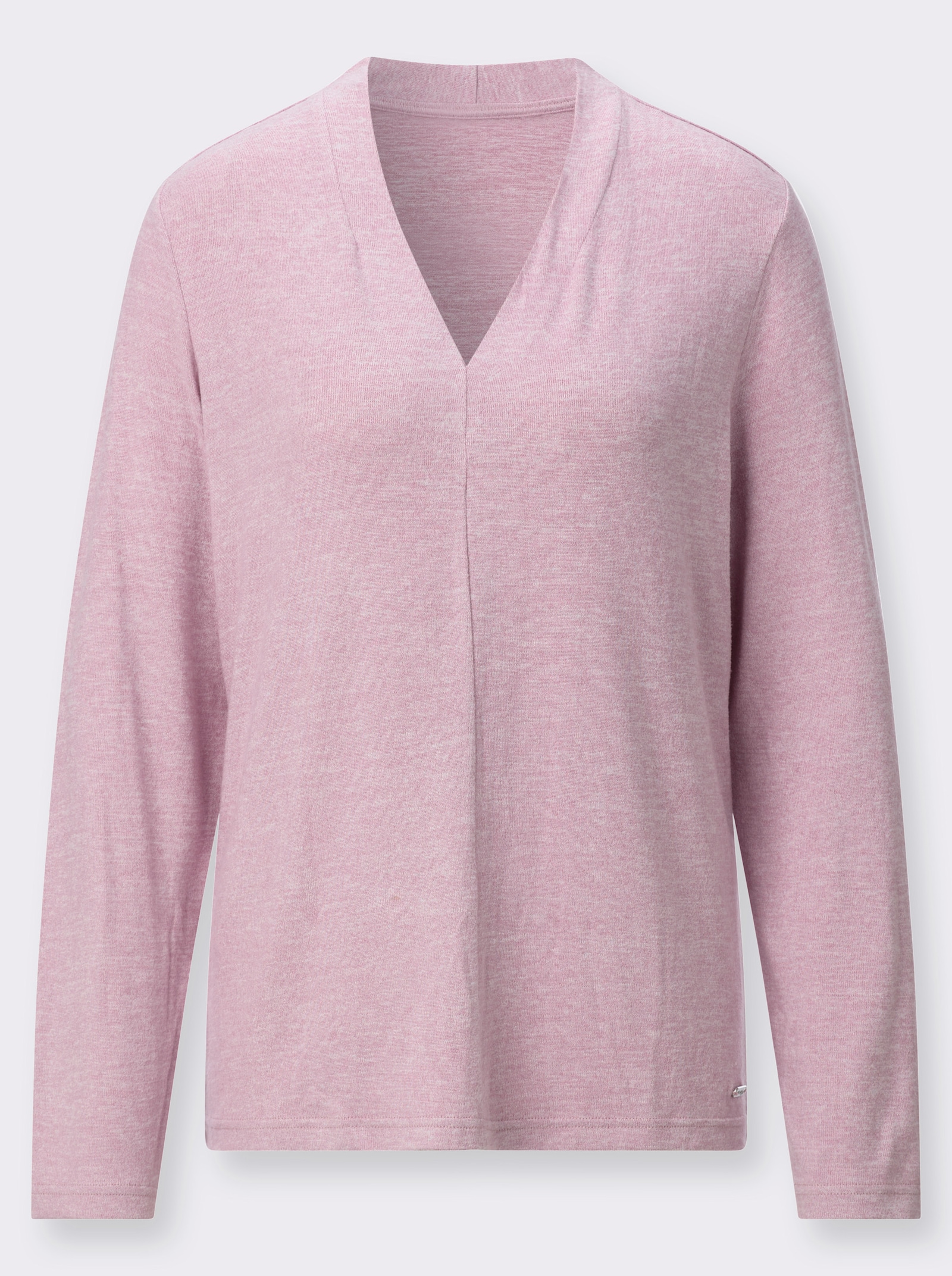 Winter-Shirt - rosé-meliert