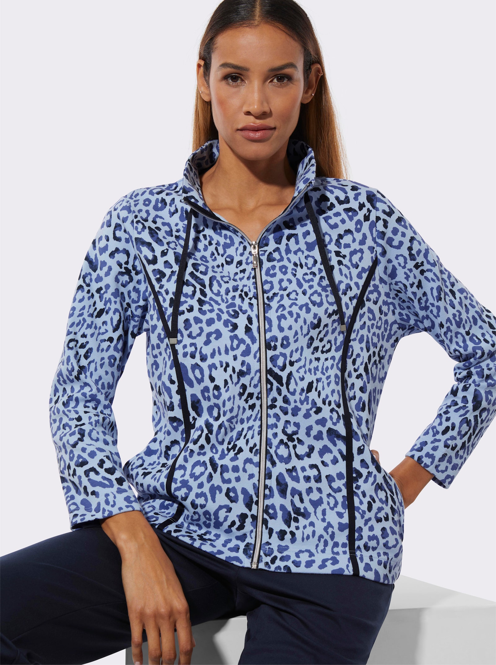 Hajo Tenue détente en fibre thermorégulatrice - marine-bleu glacier imprimé