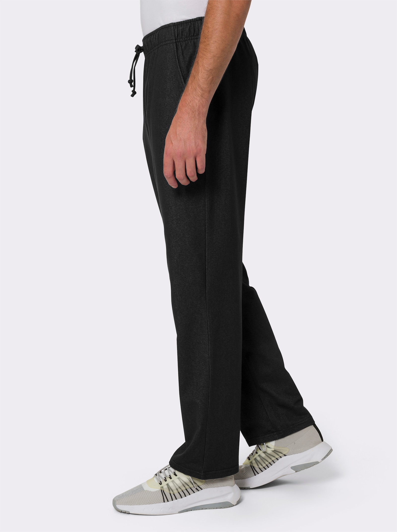 Freizeithose in Denim-Optik - black denim