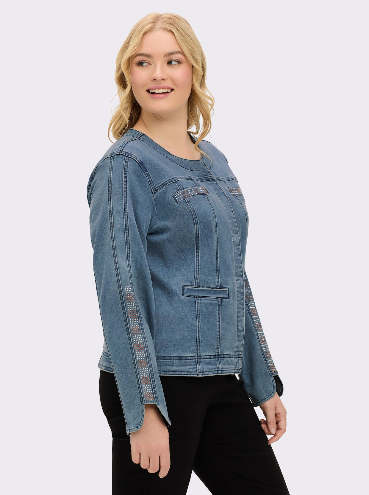 Jeansblazer - blue-bleached