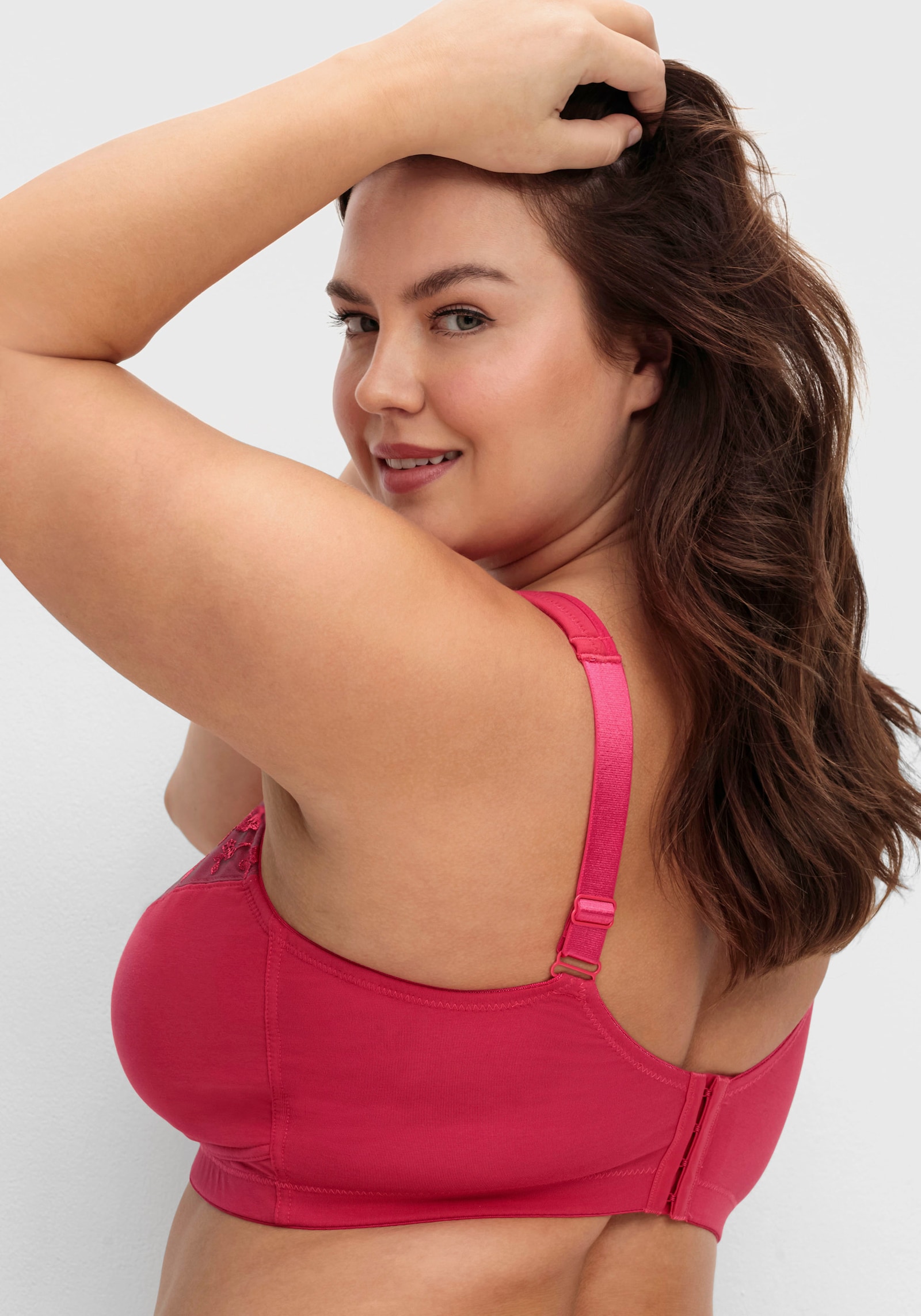 sheego Entlastungs-BH ohne Bügel im Doppelpack - graphit + orchidee