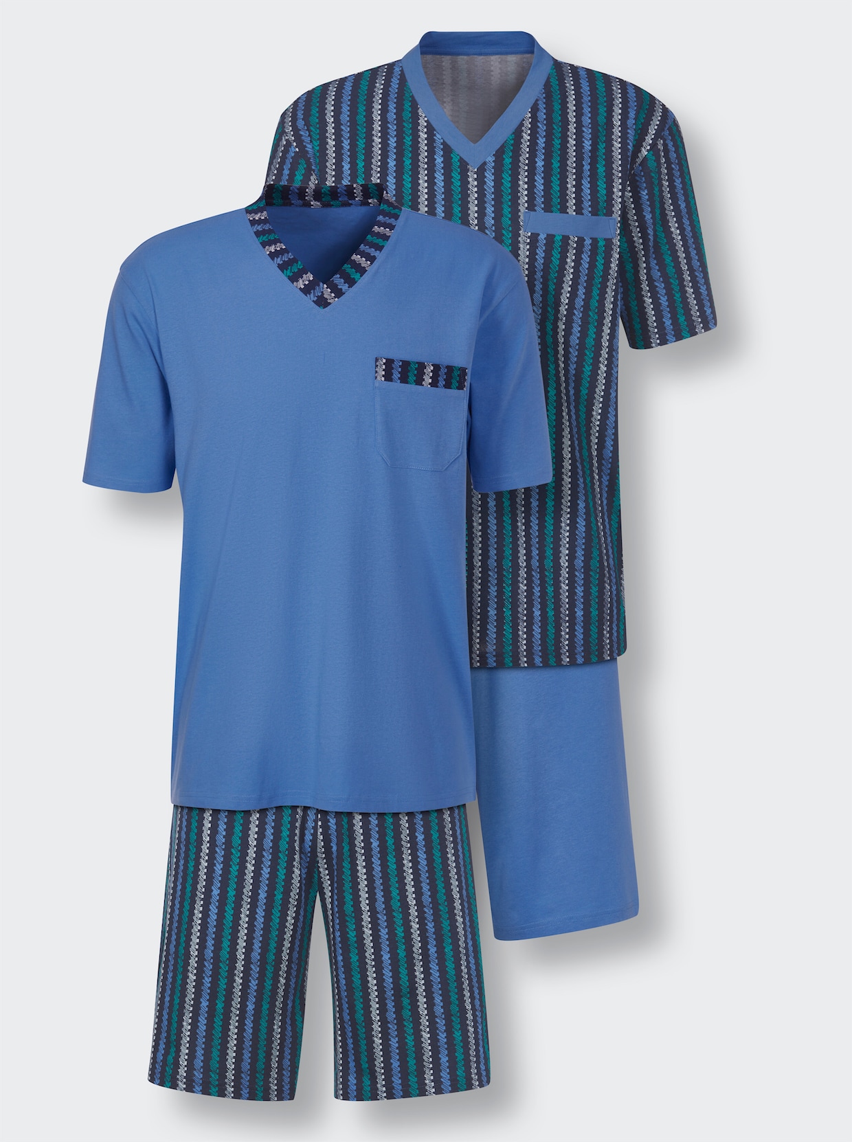 wäschepur men shortama - blauw + marine