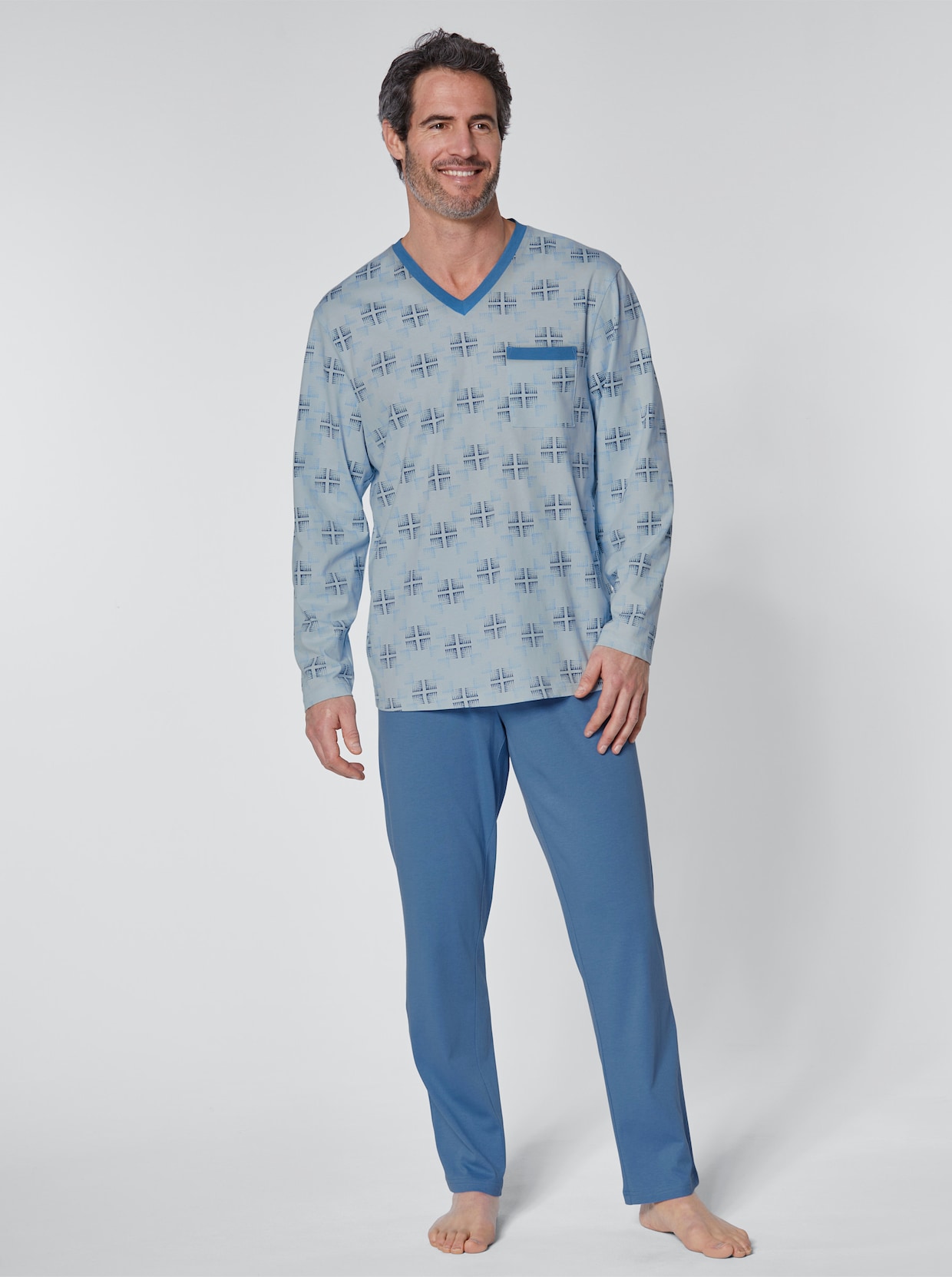 KINGsCLUB Pyjama's - blauw + bordeaux