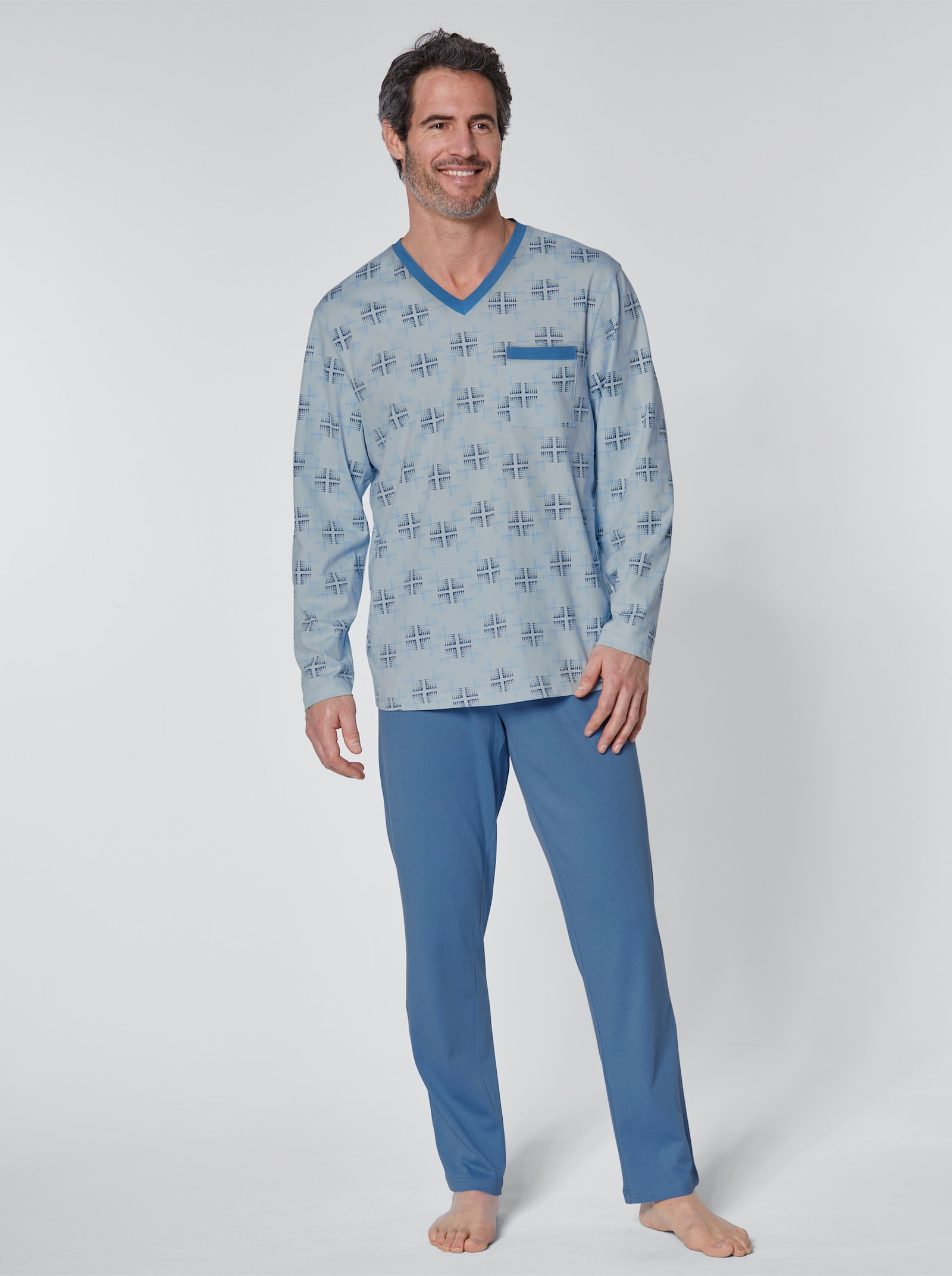 KINGsCLUB Pyjama's - blauw + bordeaux