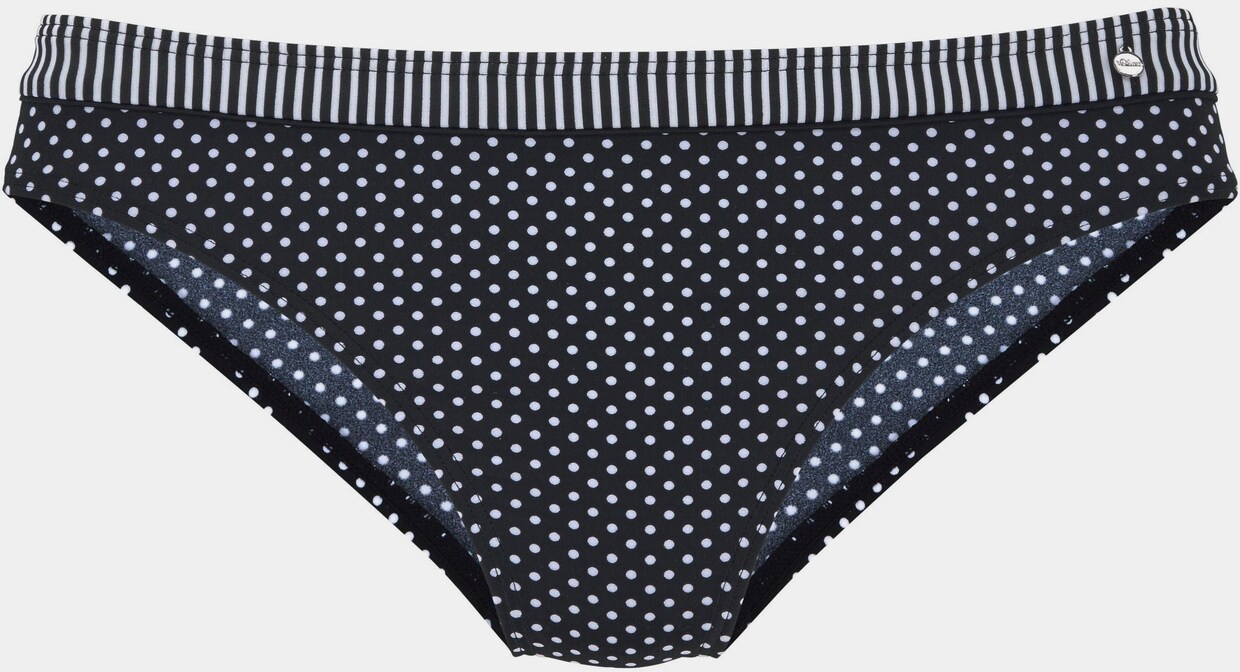 s.Oliver Bikini-Hose - schwarz-weiß-gepunktet