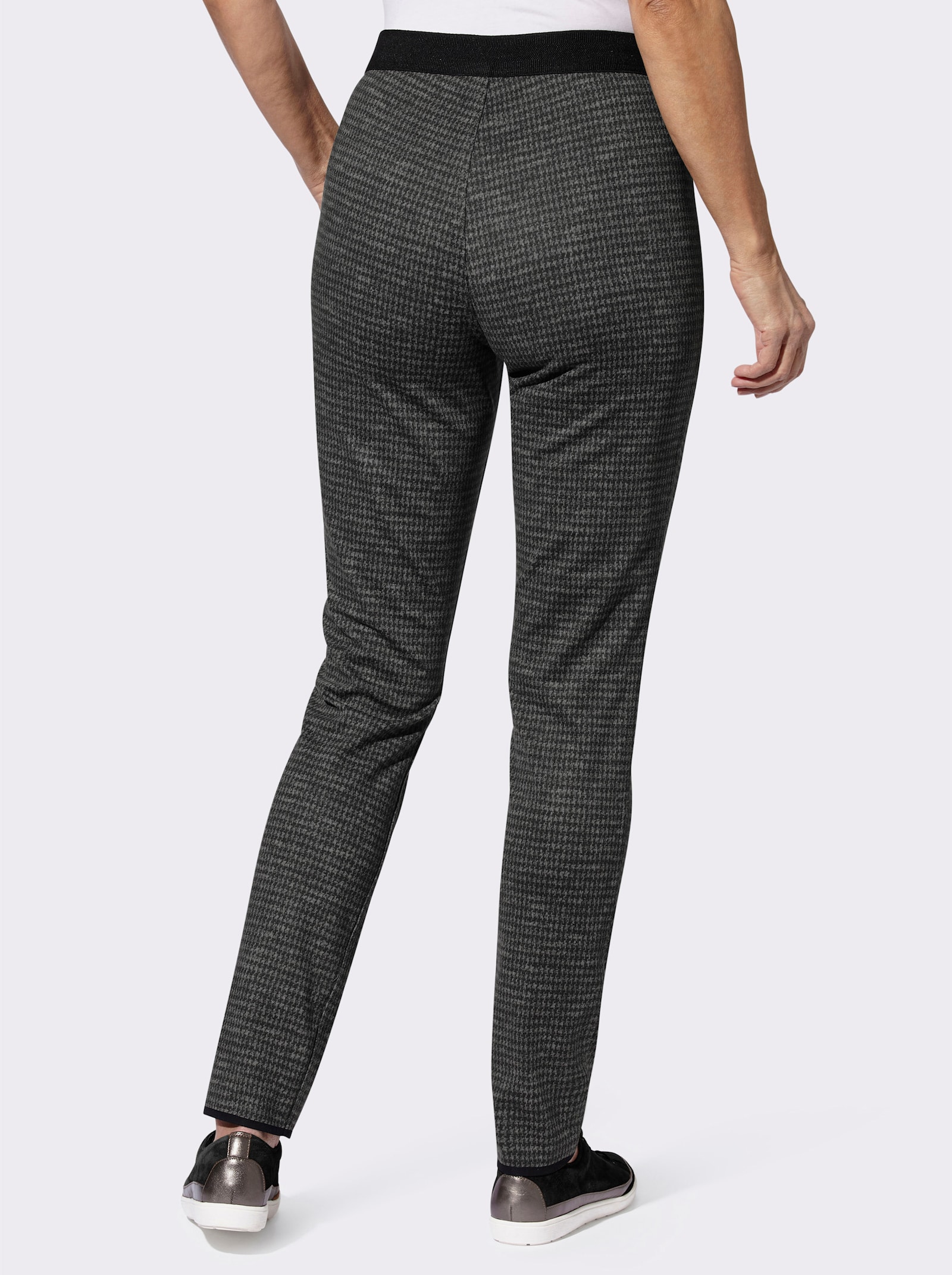 Stehmann Comfort line Hose mit Wende-Funktion - schwarz-grau-bedruckt