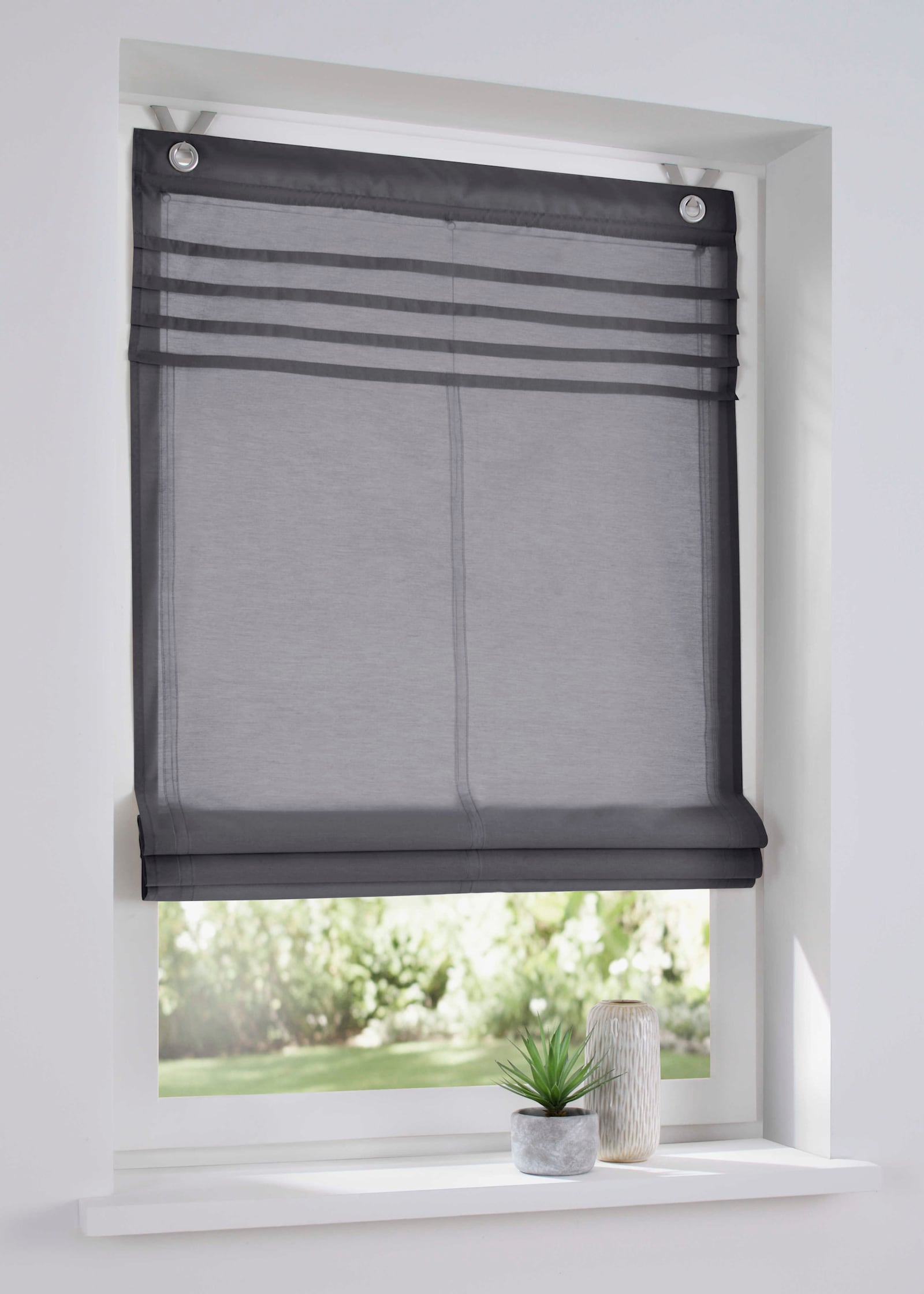 heine home vouwgordijn - grijs