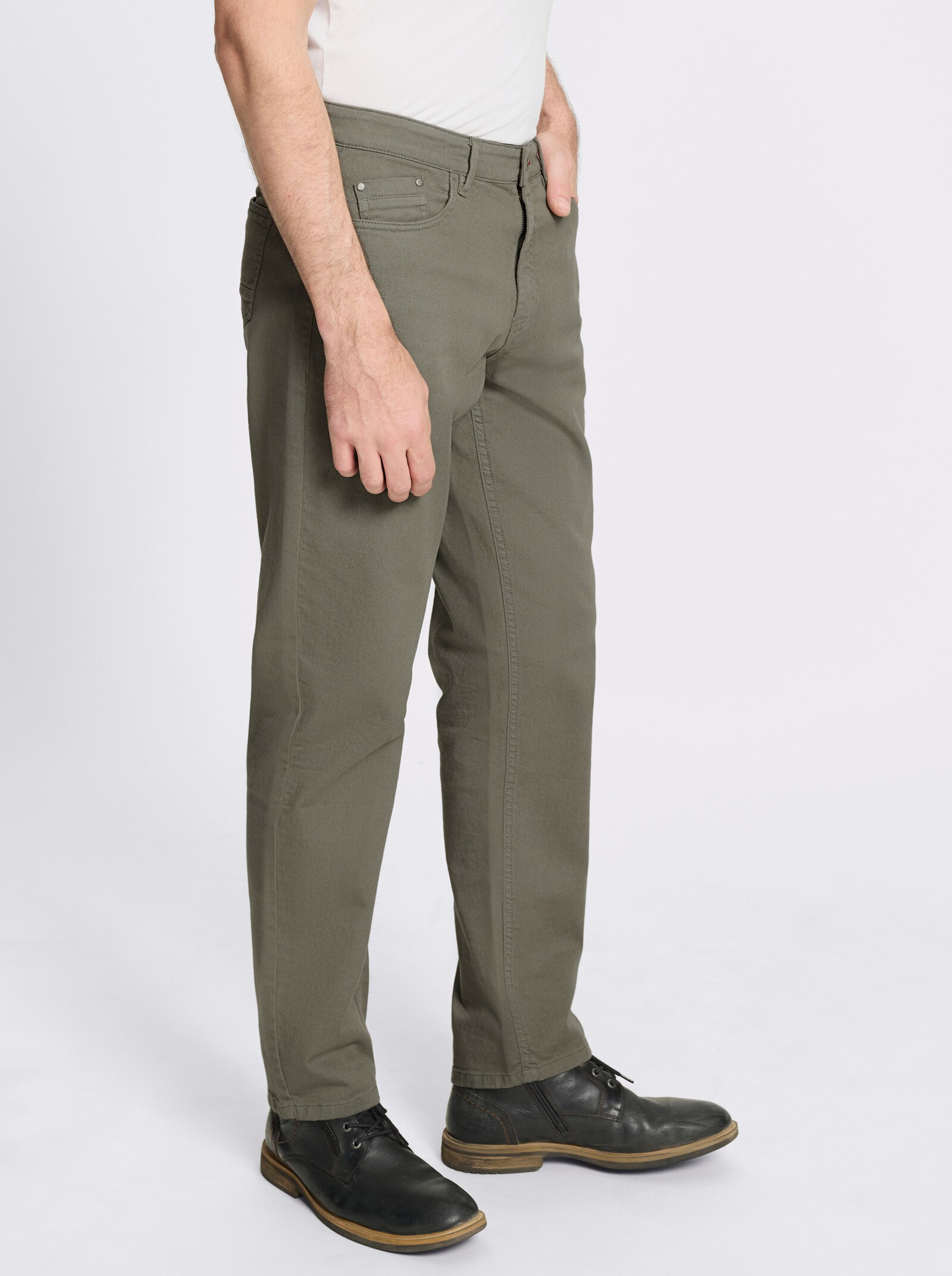 Marco Donati 5-Pocket-Hose mit Stretch-Anteil - khaki