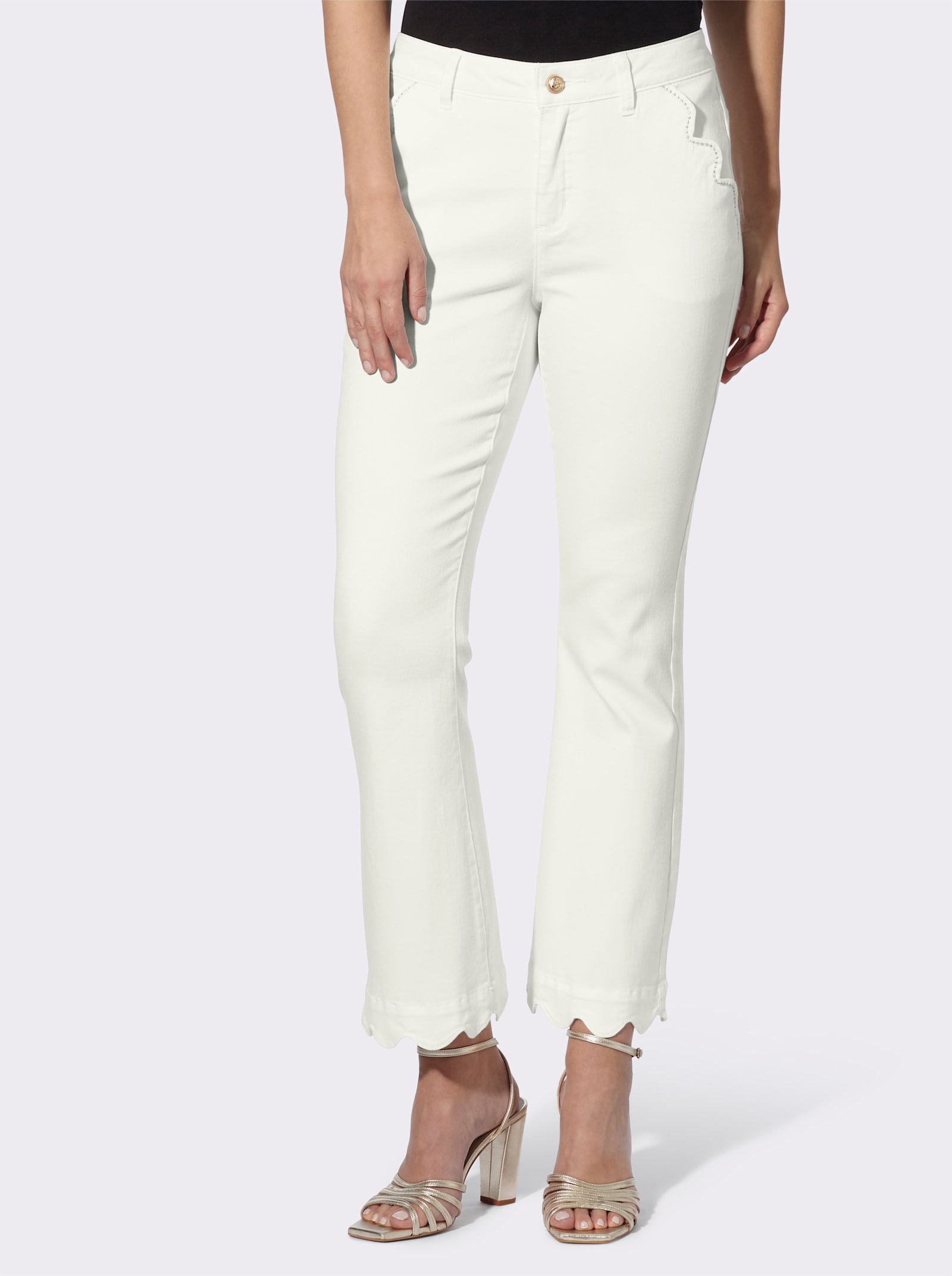 heine Push-up-Jeans im luftigen Baumwoll-Mix - ecru