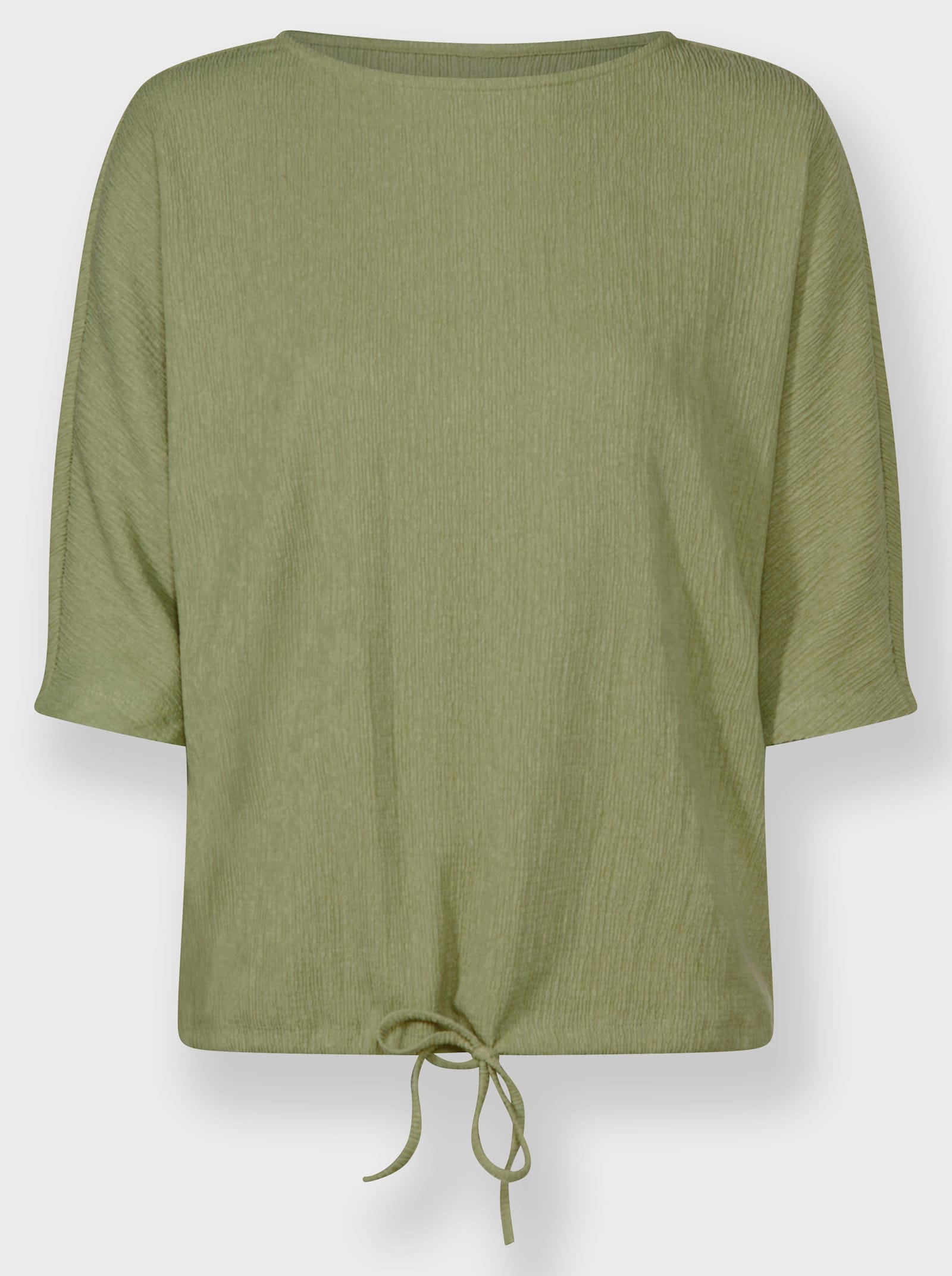 Tričko s netopýřími rukávy a páskem na zavázání - rákosová