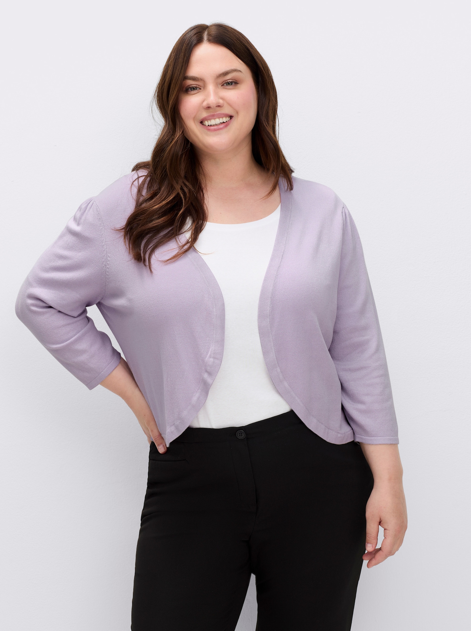 Bolero in Feinstrick-Qualität - flieder