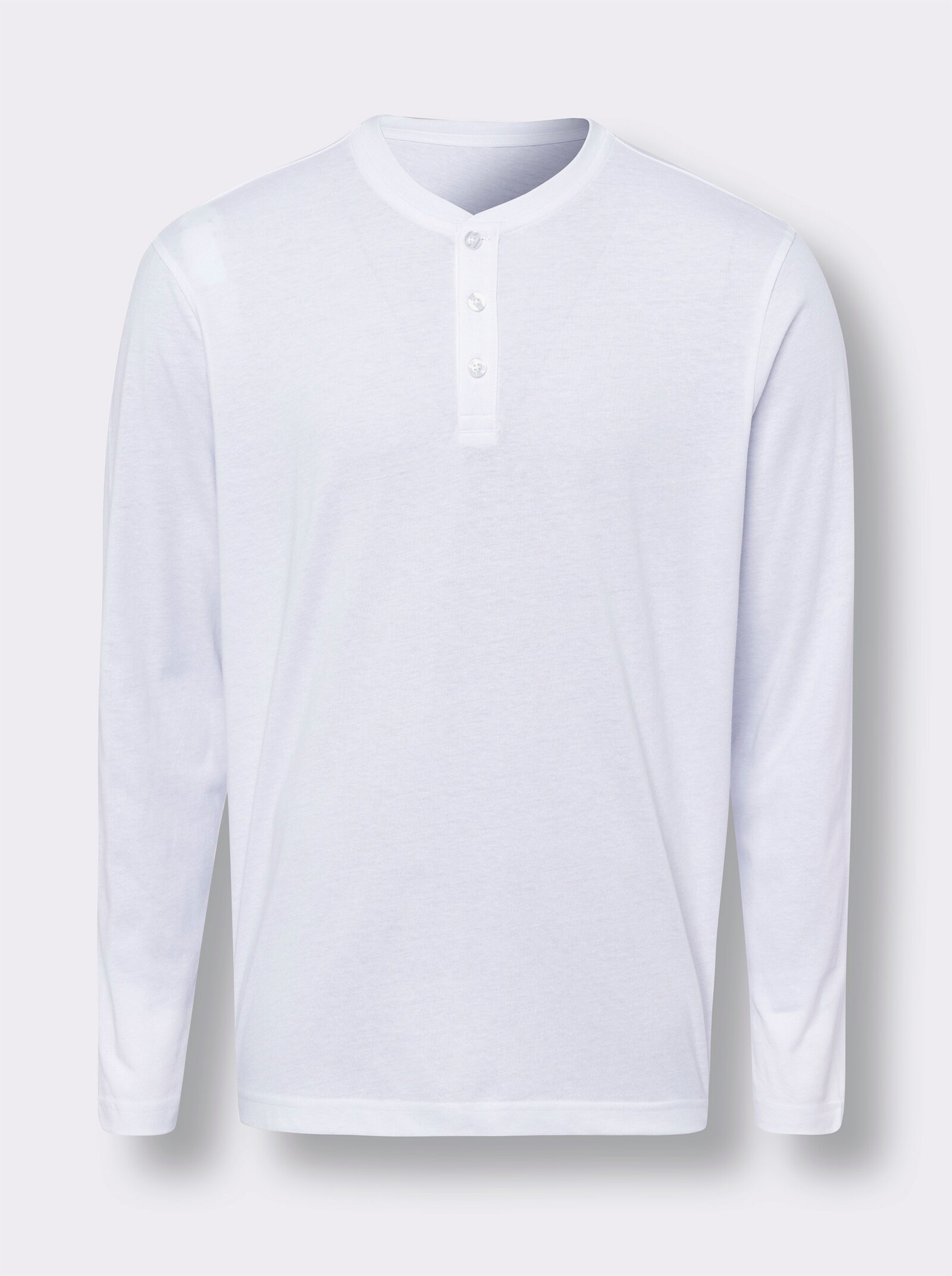 Shirt met lange mouwen en knoopsluiting - wit