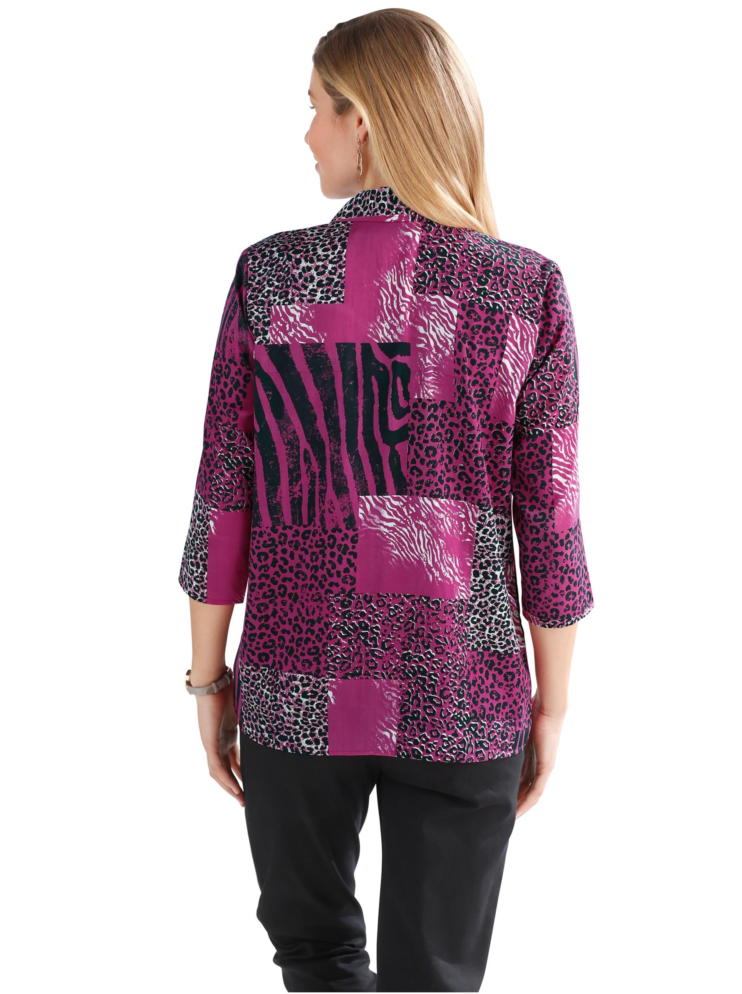 Bluse - magenta-bedruckt