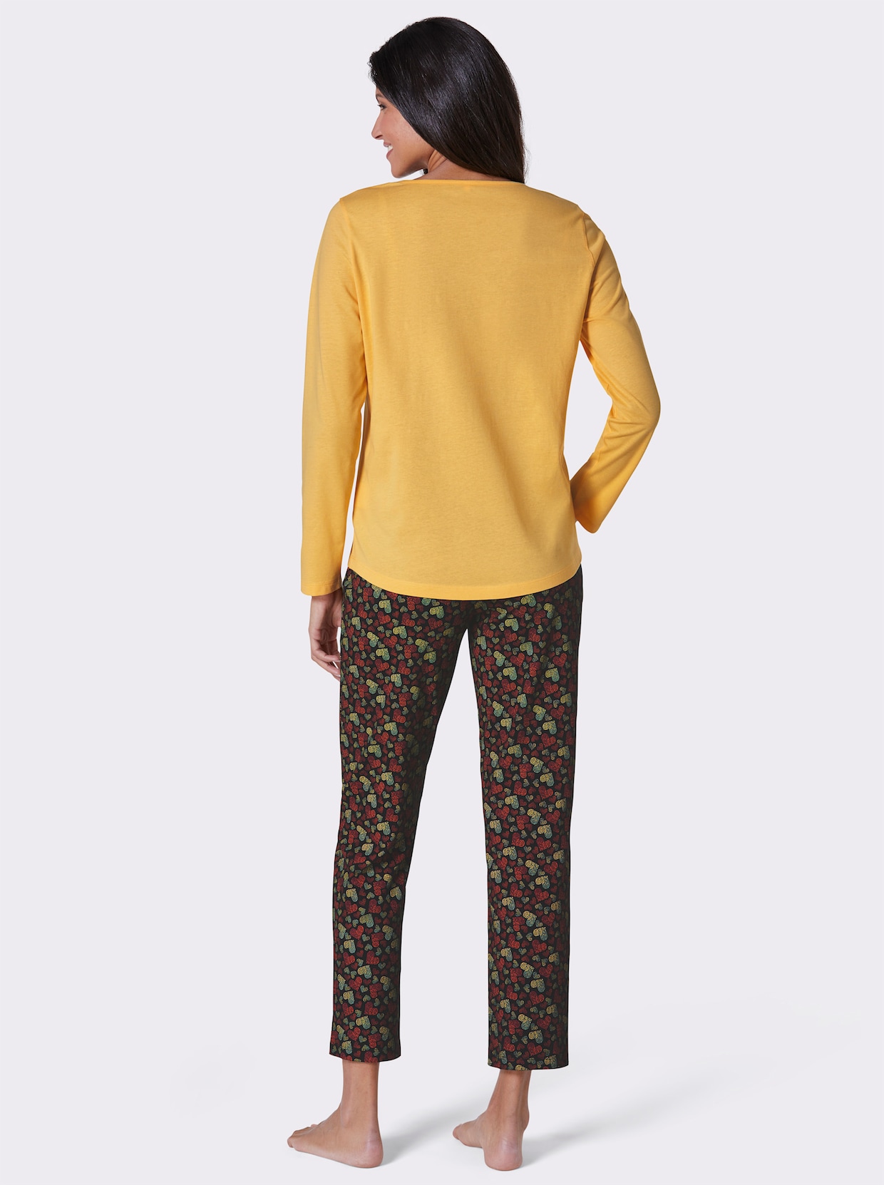 wäschepur Pyjama - geel/zwart bedrukt