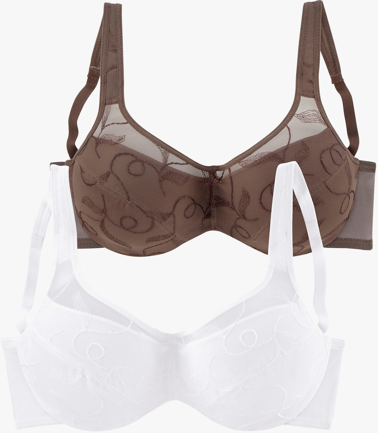 petite fleur Minimizer-beha - mokka/mousse+wit