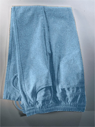 Pohodlné kalhoty - bělená modrá
