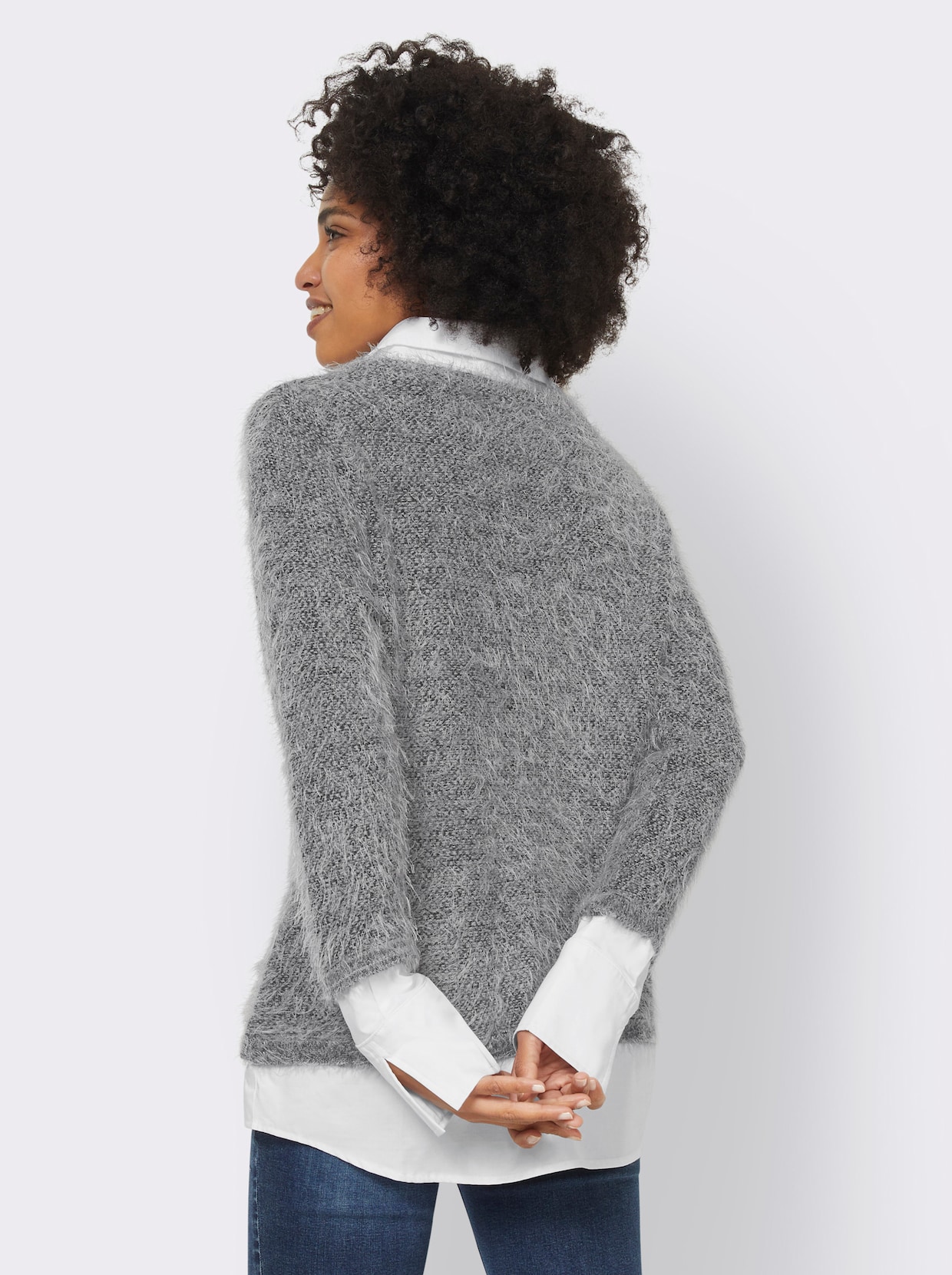 heine 2-in-1-pullover - grijs