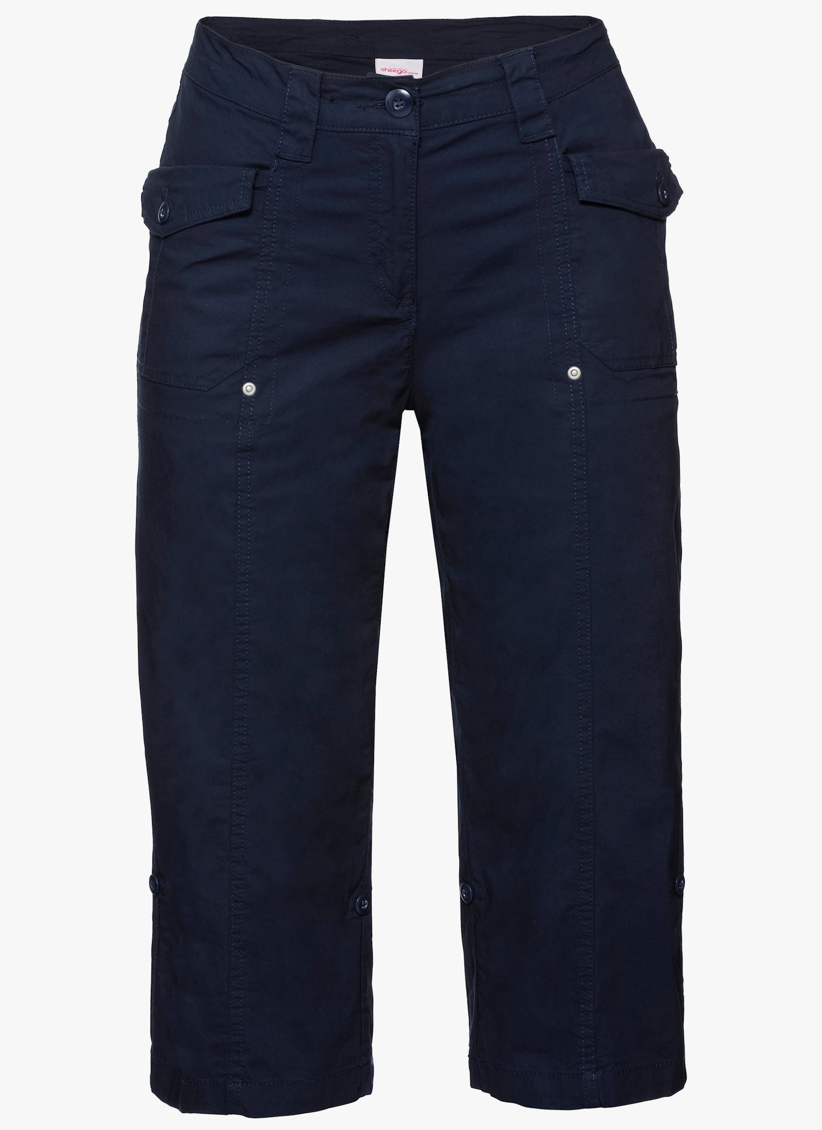 sheego Oprolbare 3/4-broek - marine
