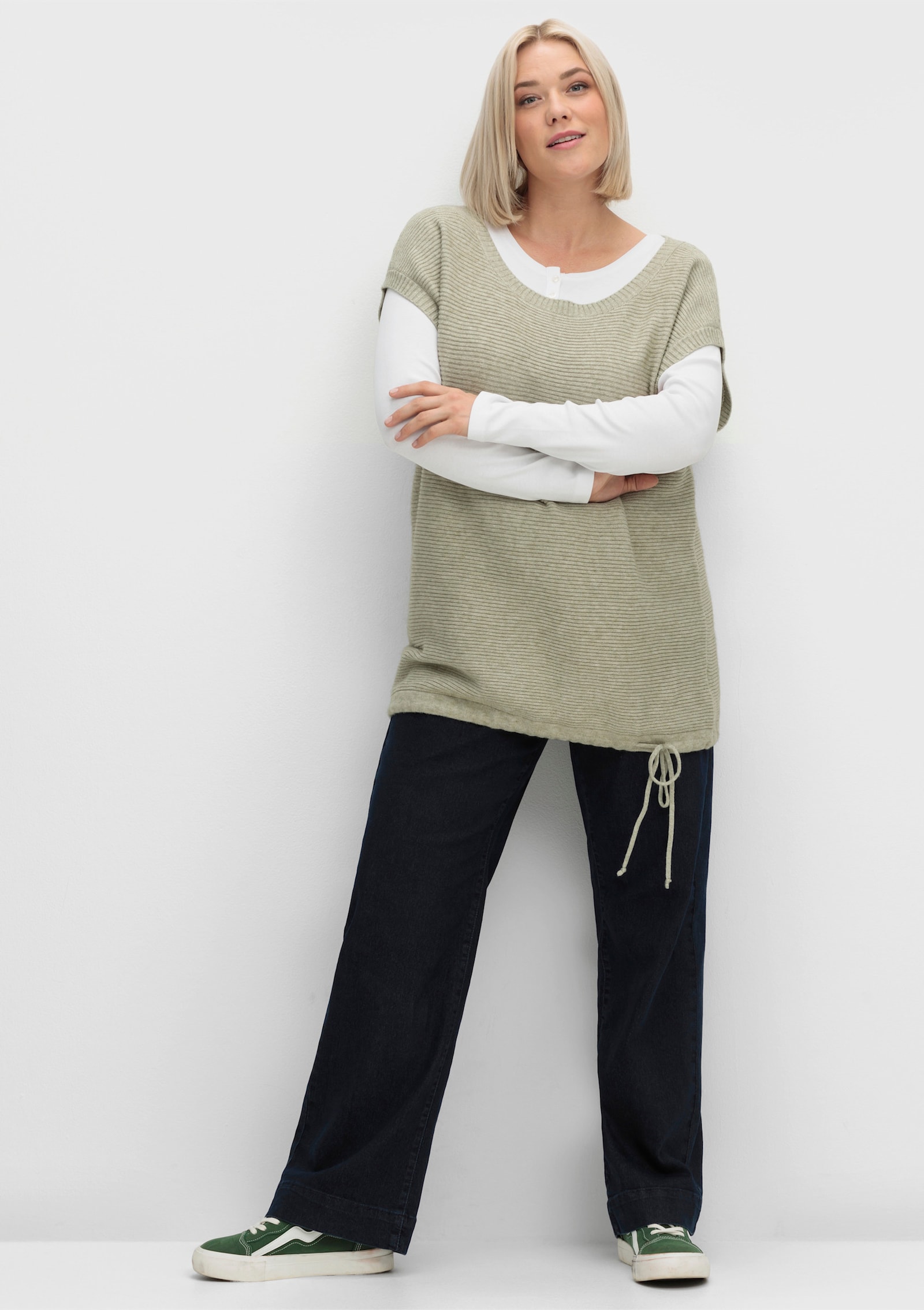 Jeans mit weitem Bein - dark blue