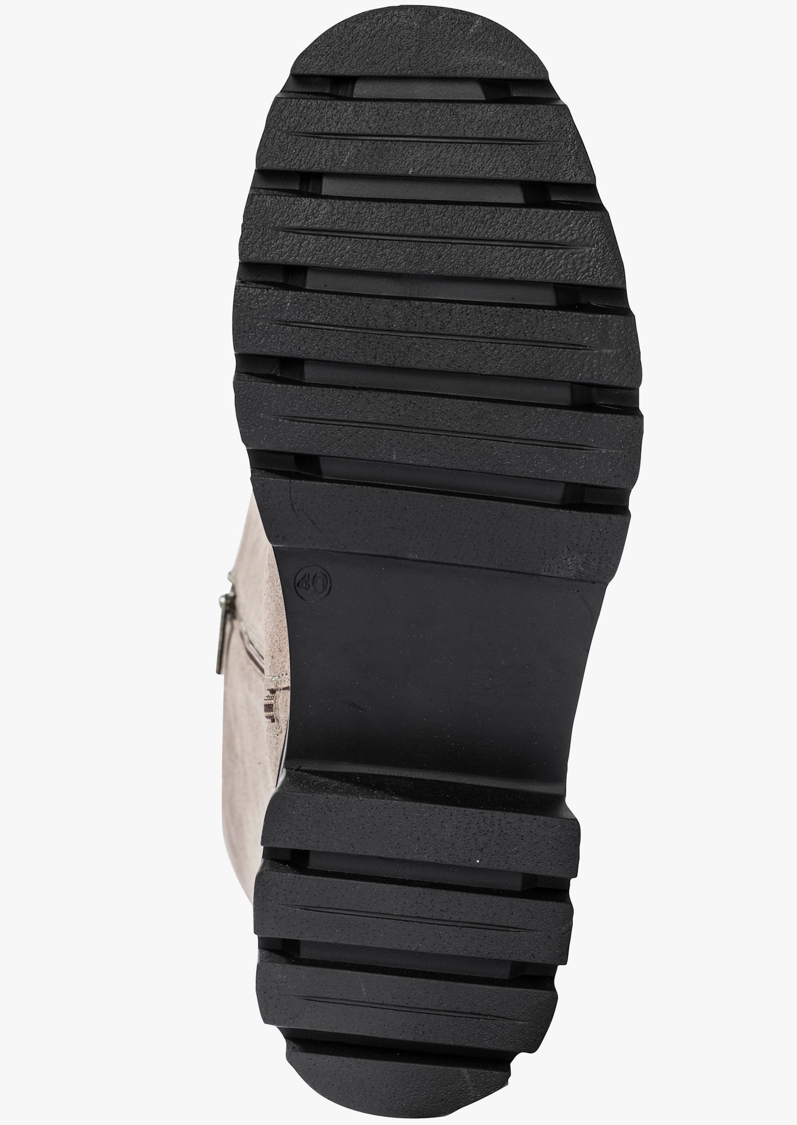 sheego Weitschaftstiefel mit Stretch-Einsatz - taupe