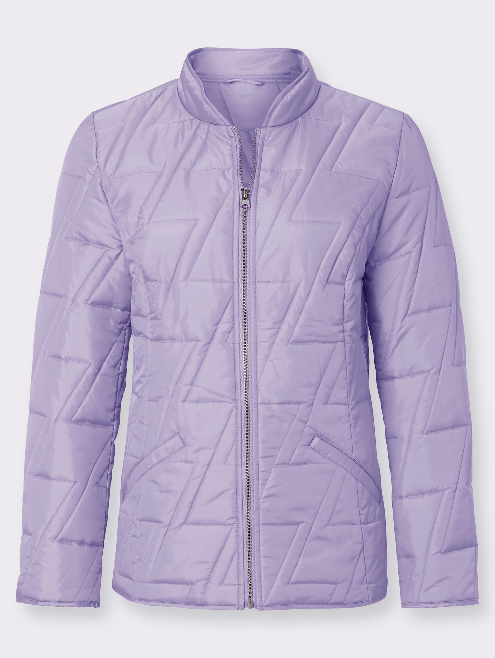 Steppjacke mit Zick-Zack-Muster - flieder