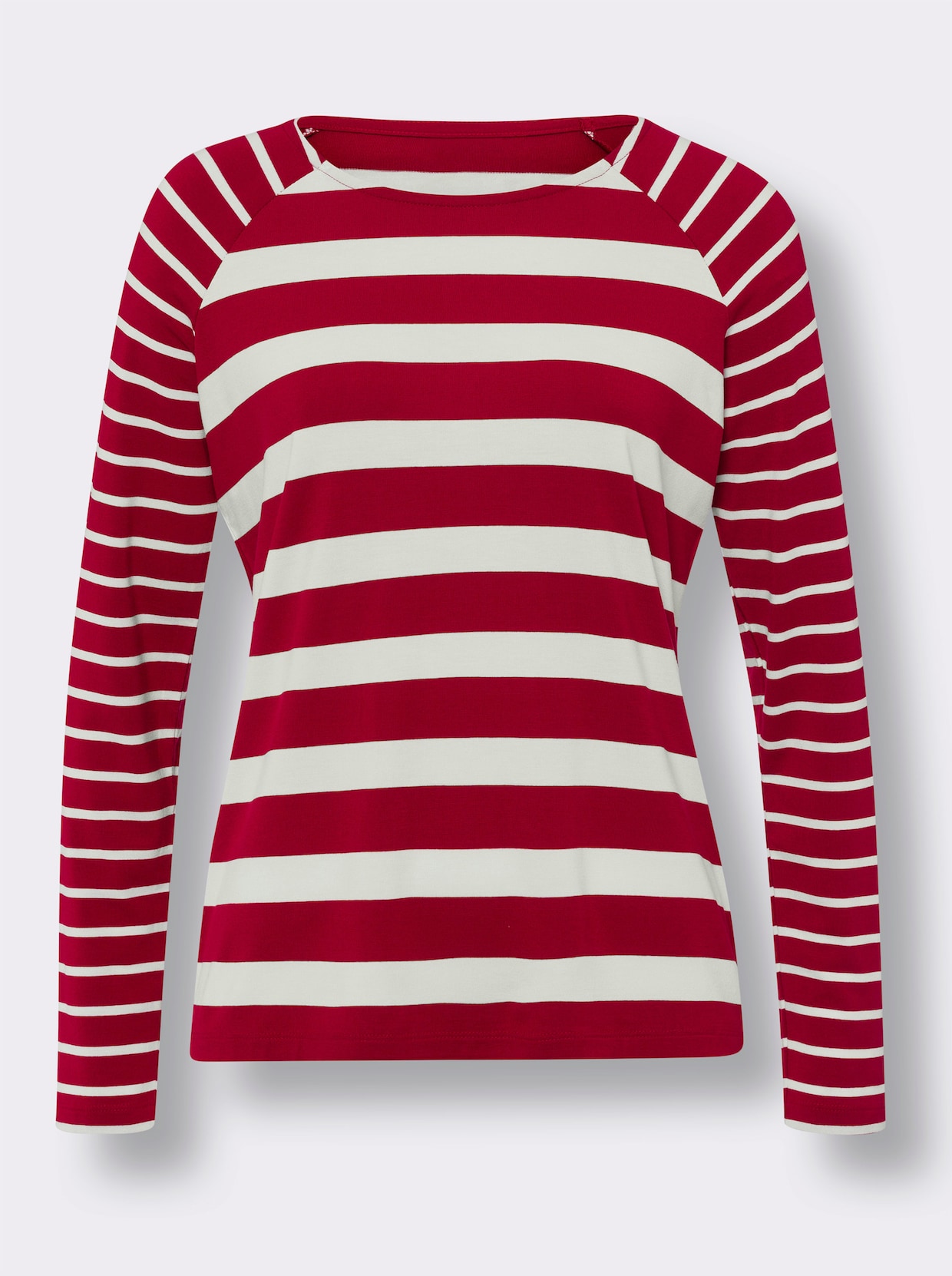 heine Gestreept shirt - rood/ecru gestreept