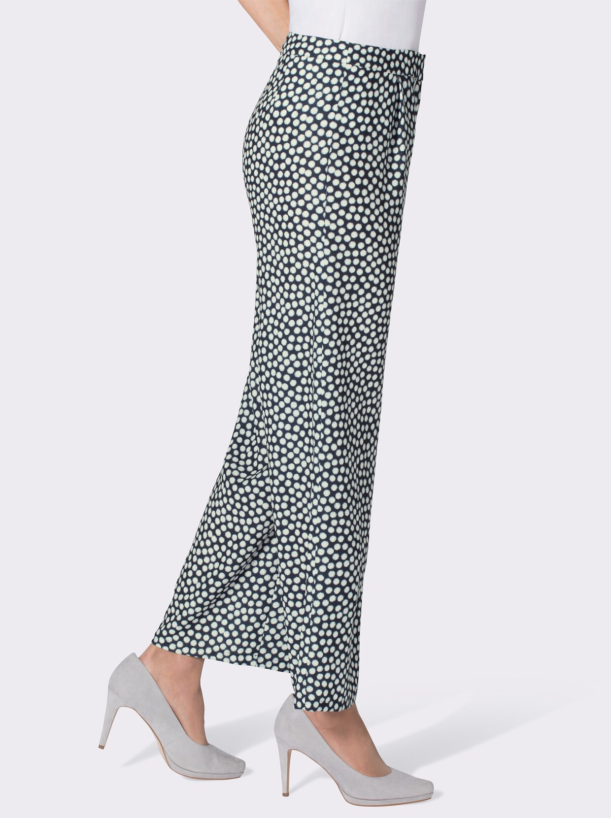 Schlupfhose - marine-weiss-getupft