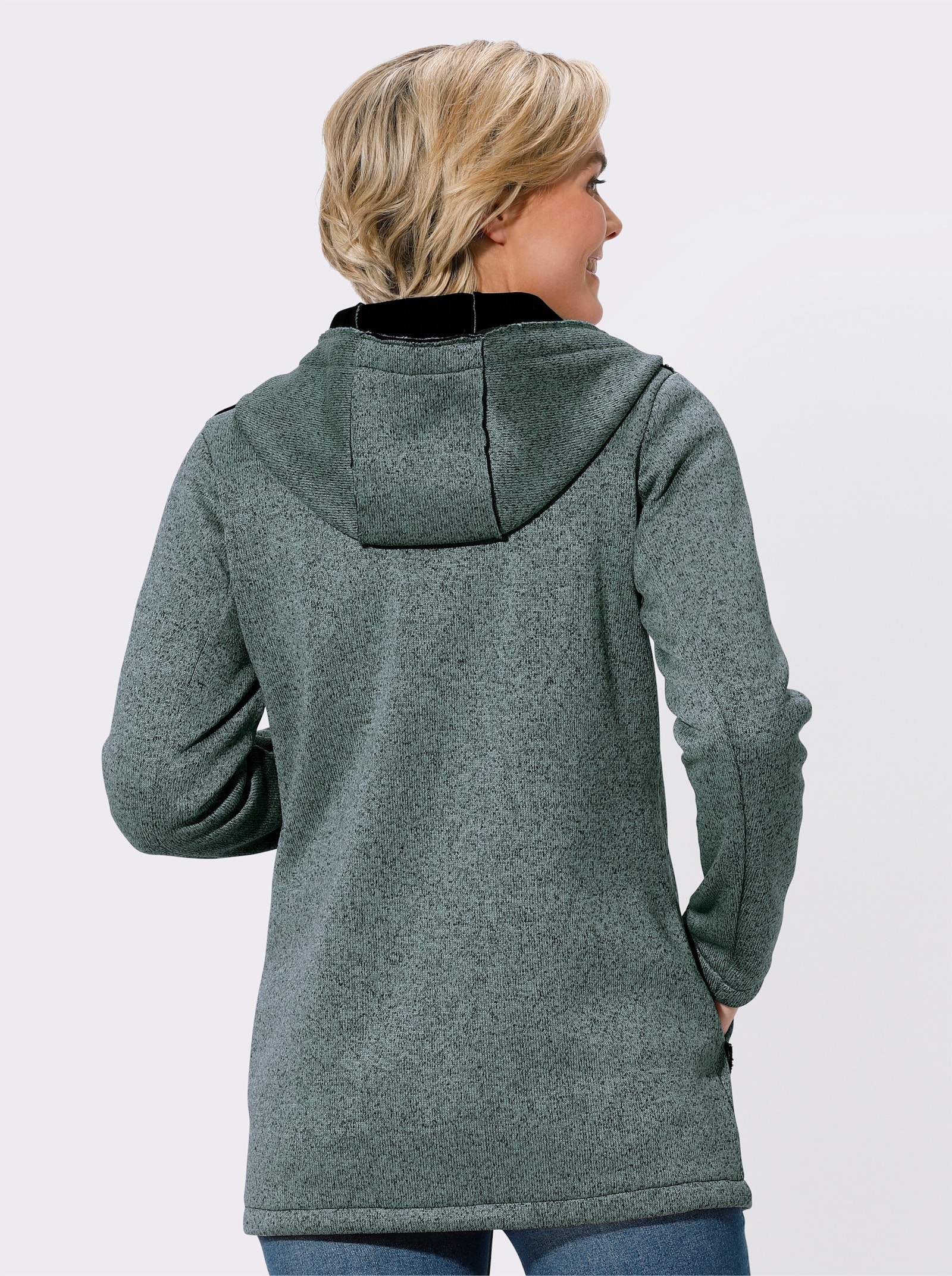 Übergangsjacke in Melange-Qualität - jade-meliert