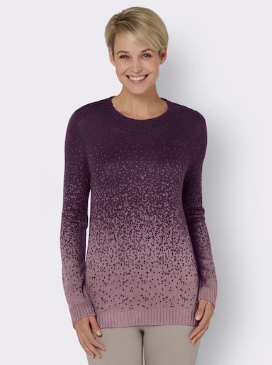 Jacquardpullover aus Jacquard-Strick - traube-gemustert