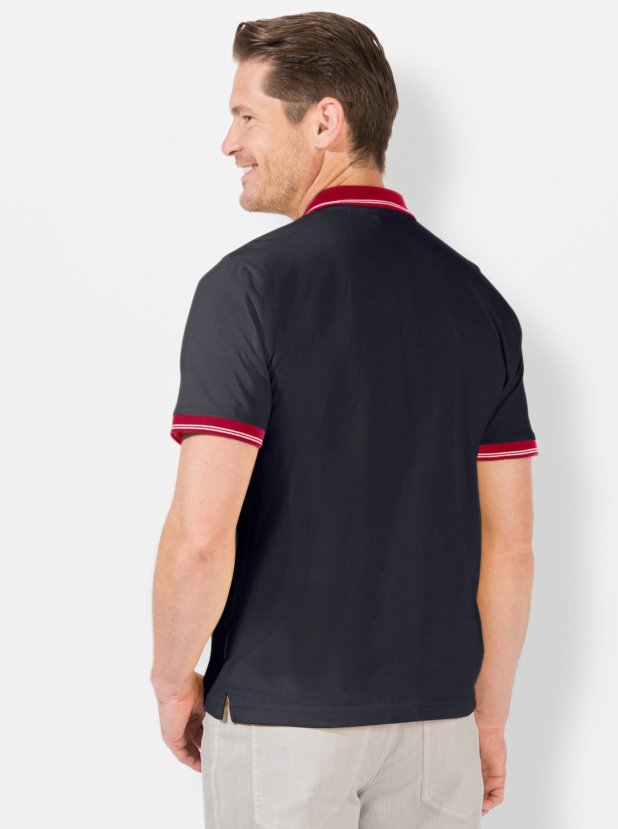 Catamaran Kurzarm-Poloshirt - marine