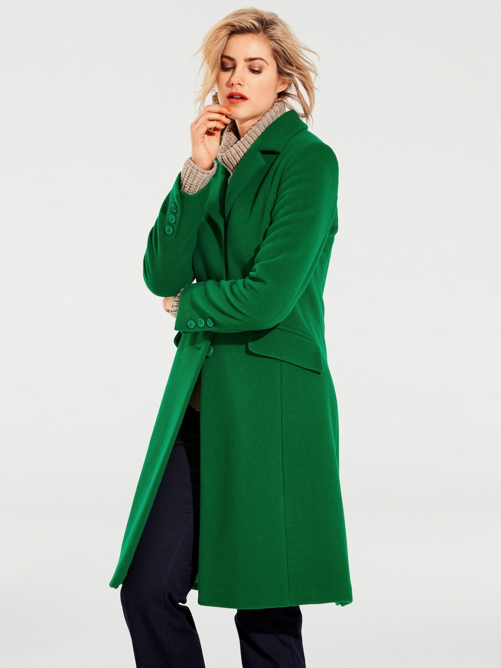 Mode Dünnen Langen frauen Woolen Mantel