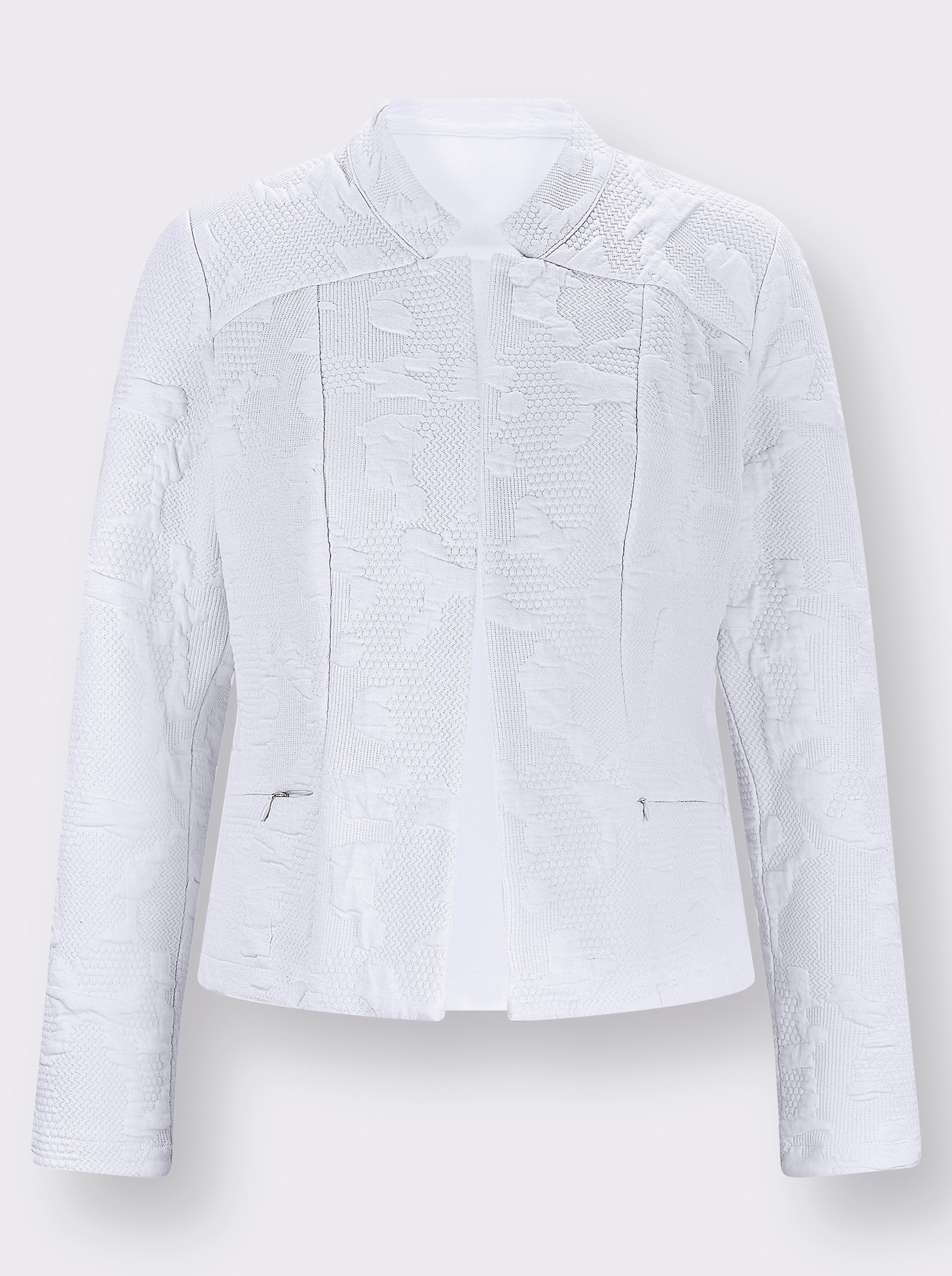 Blazer en structure jacquard - blanc
