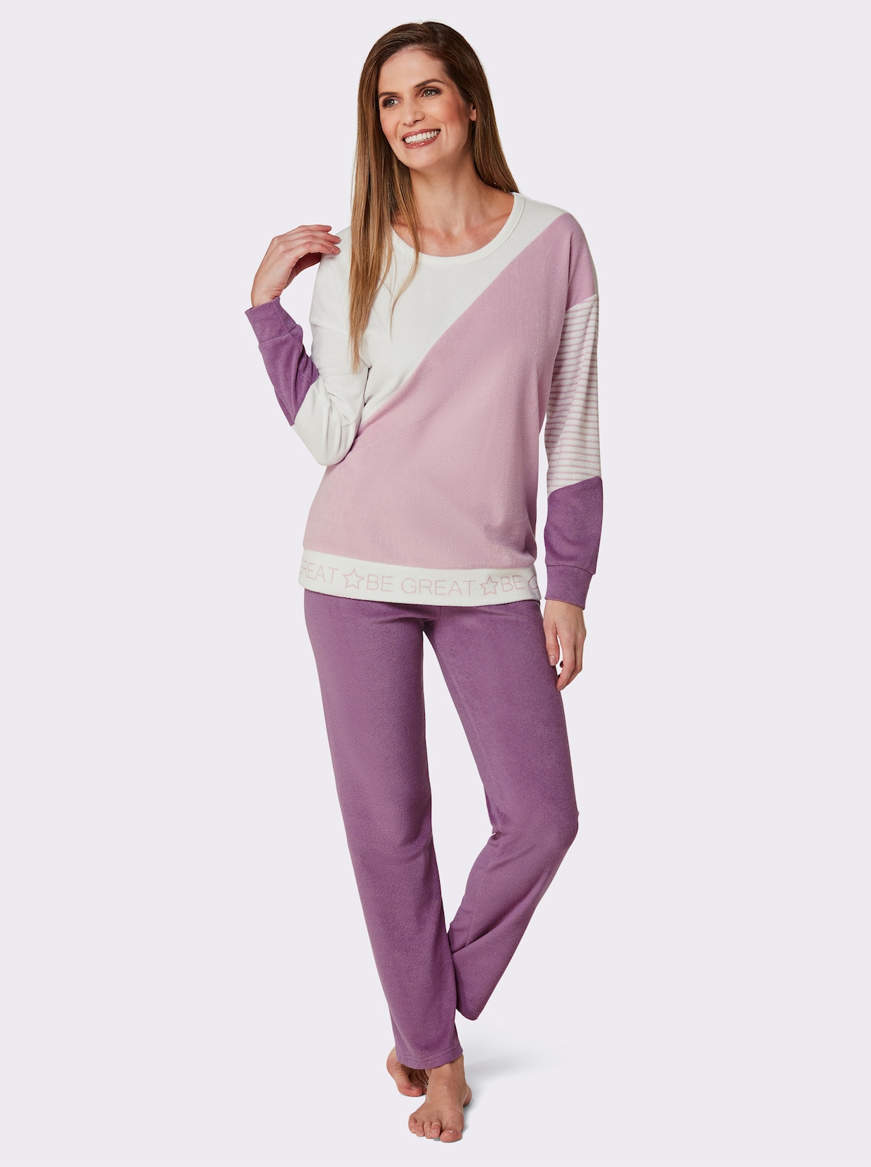 wäschepur Schlafanzug - rosé-violett