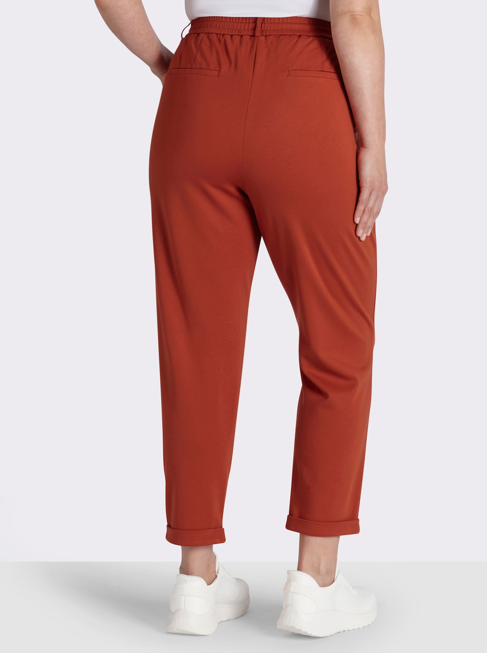 Jogg Pants in Interlock-Qualität - rostrot