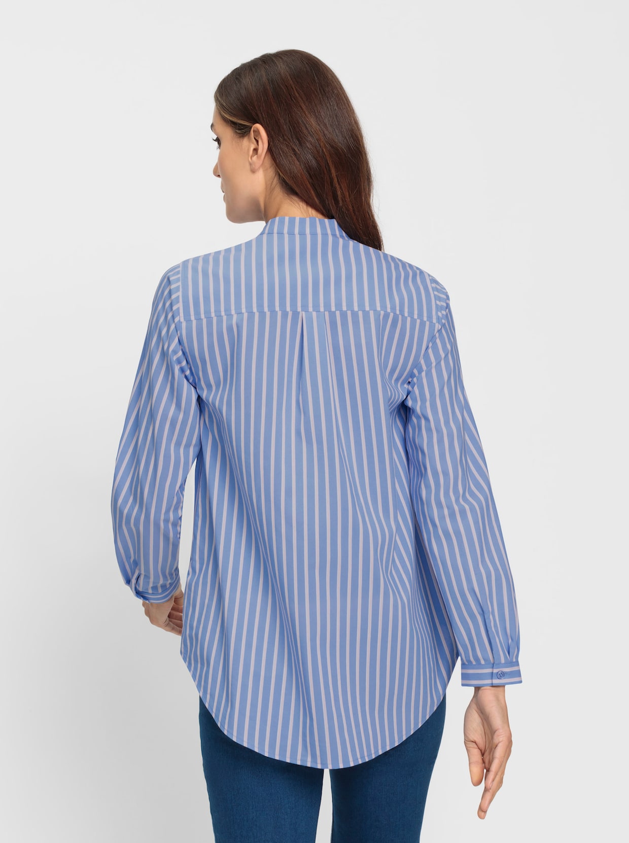 heine Blouse met lange mouwen - hemelsblauw/wit gestreept