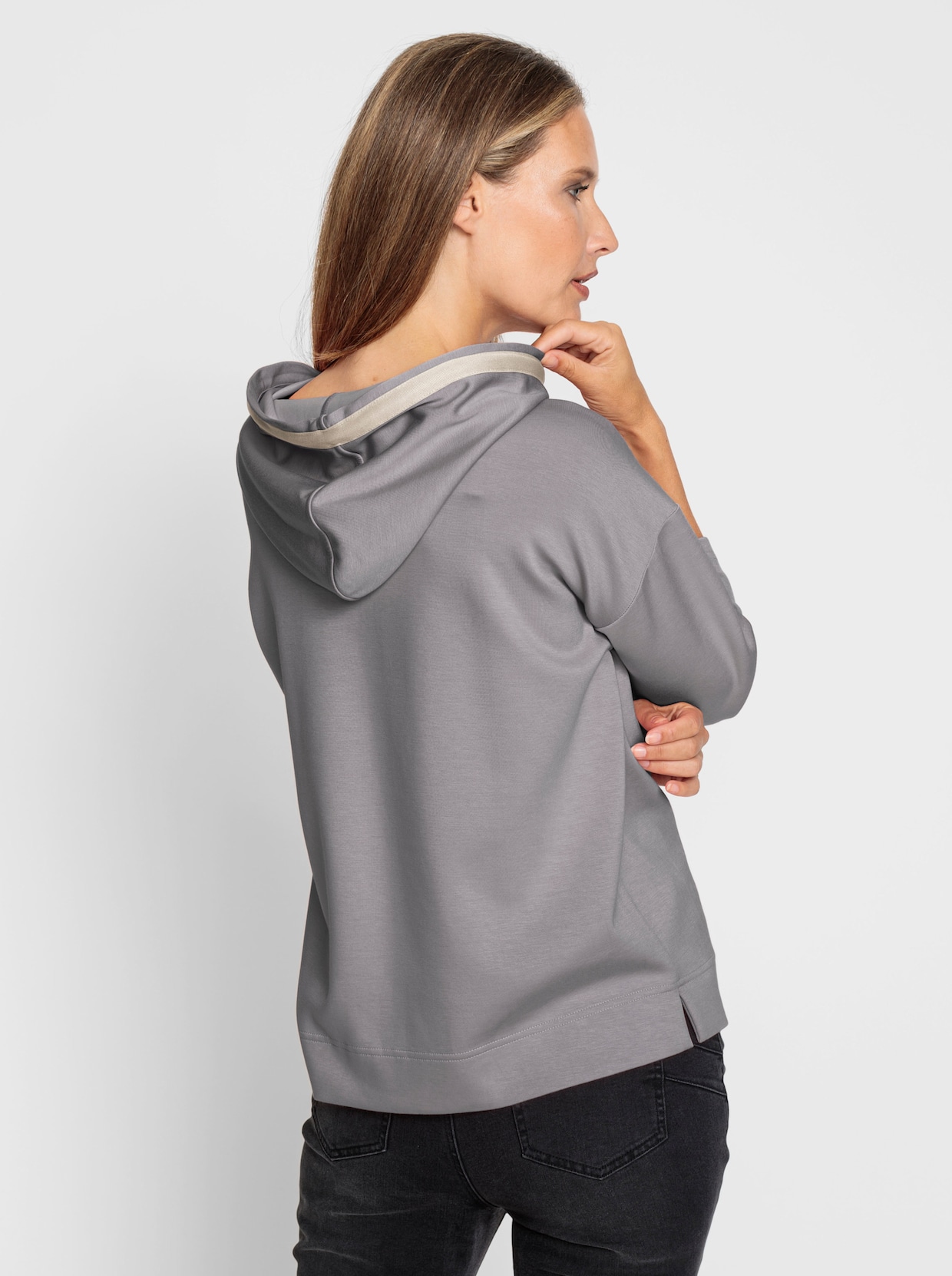 heine Kapuzenshirt - steingrau