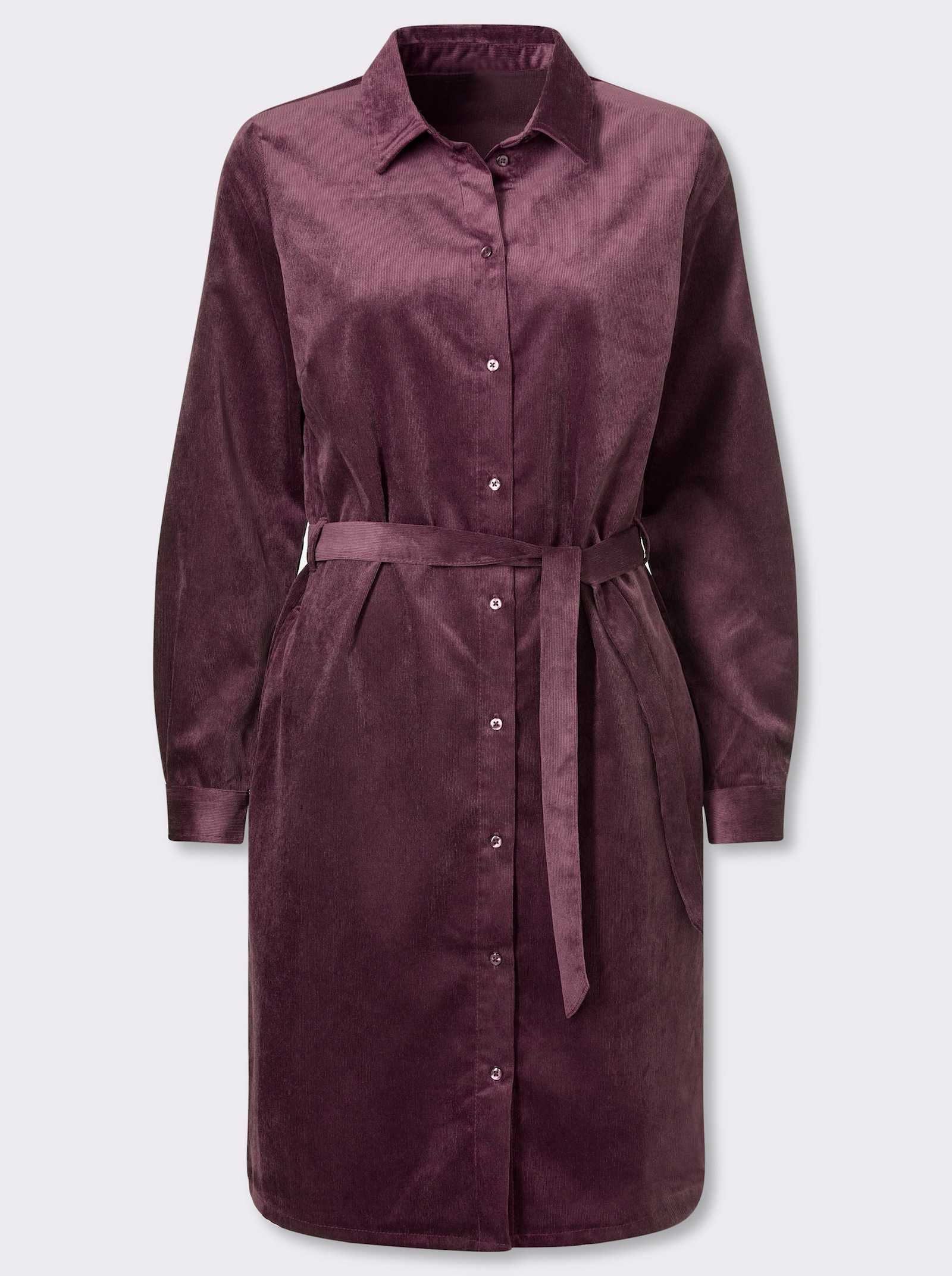 heine Freizeitkleid aus Feincord - burgund