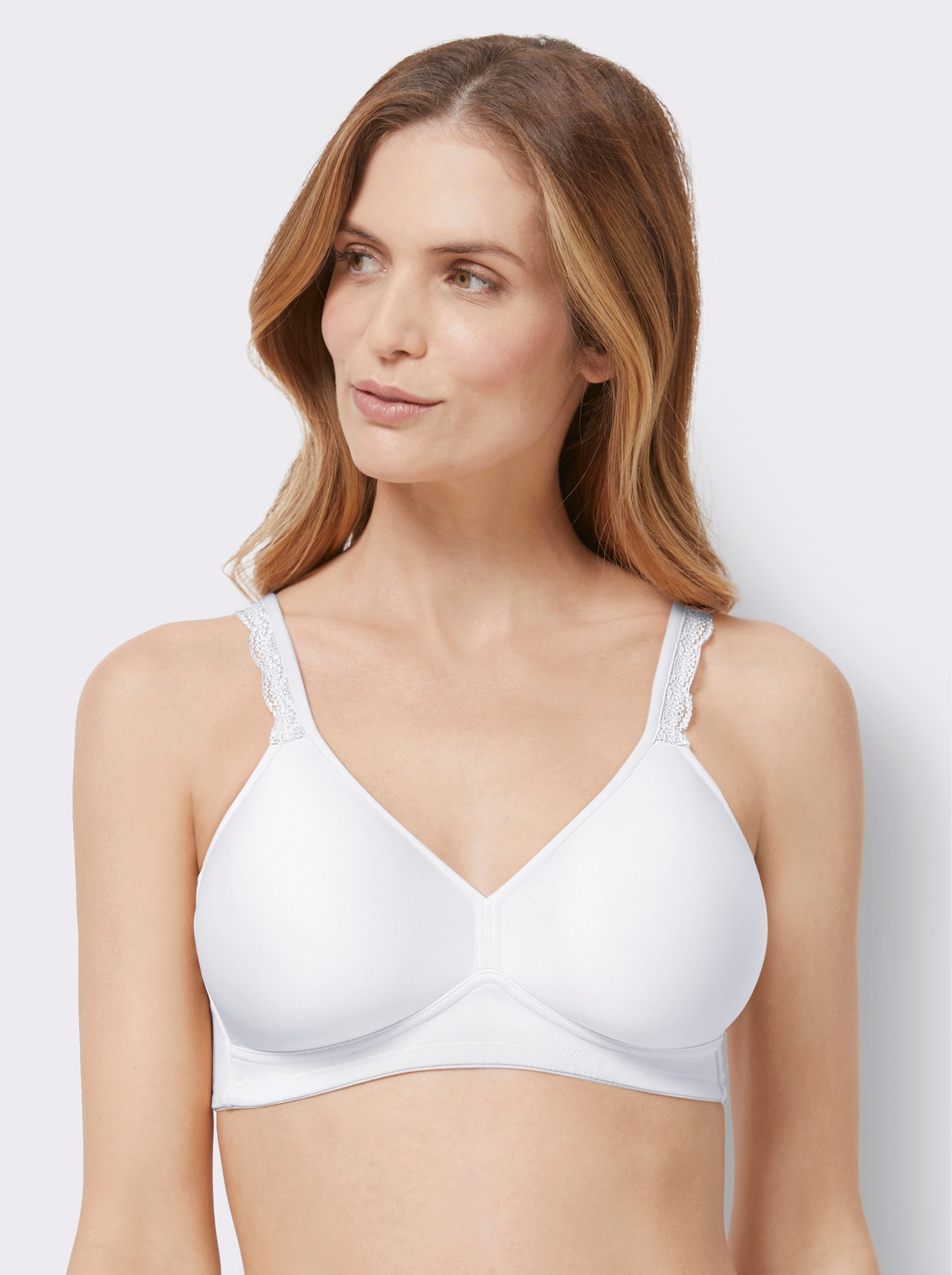 Sassa T-Shirt-BH ohne Bügel - weiss