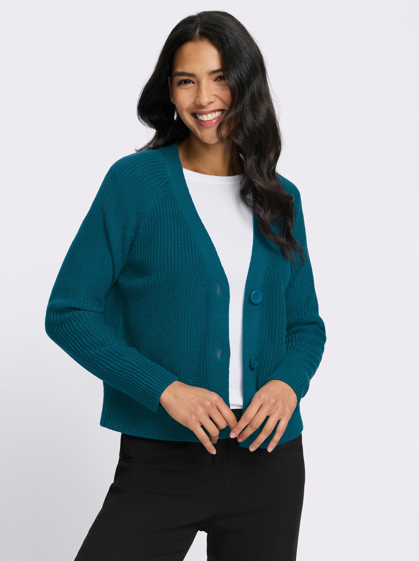 Strickjacke im Patentstrick - aquapetrol