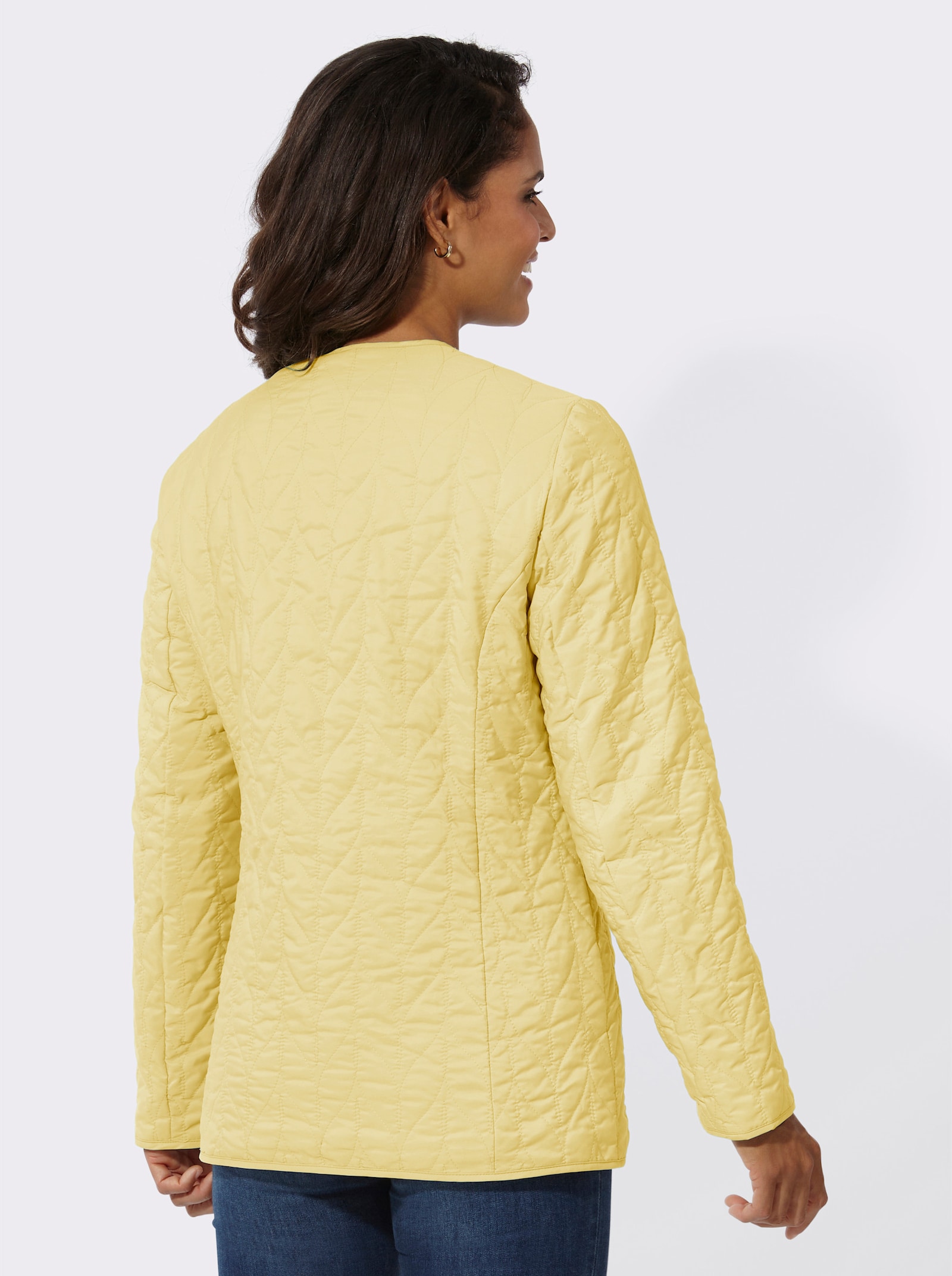 Steppjacke mit Innentasche - zitrone