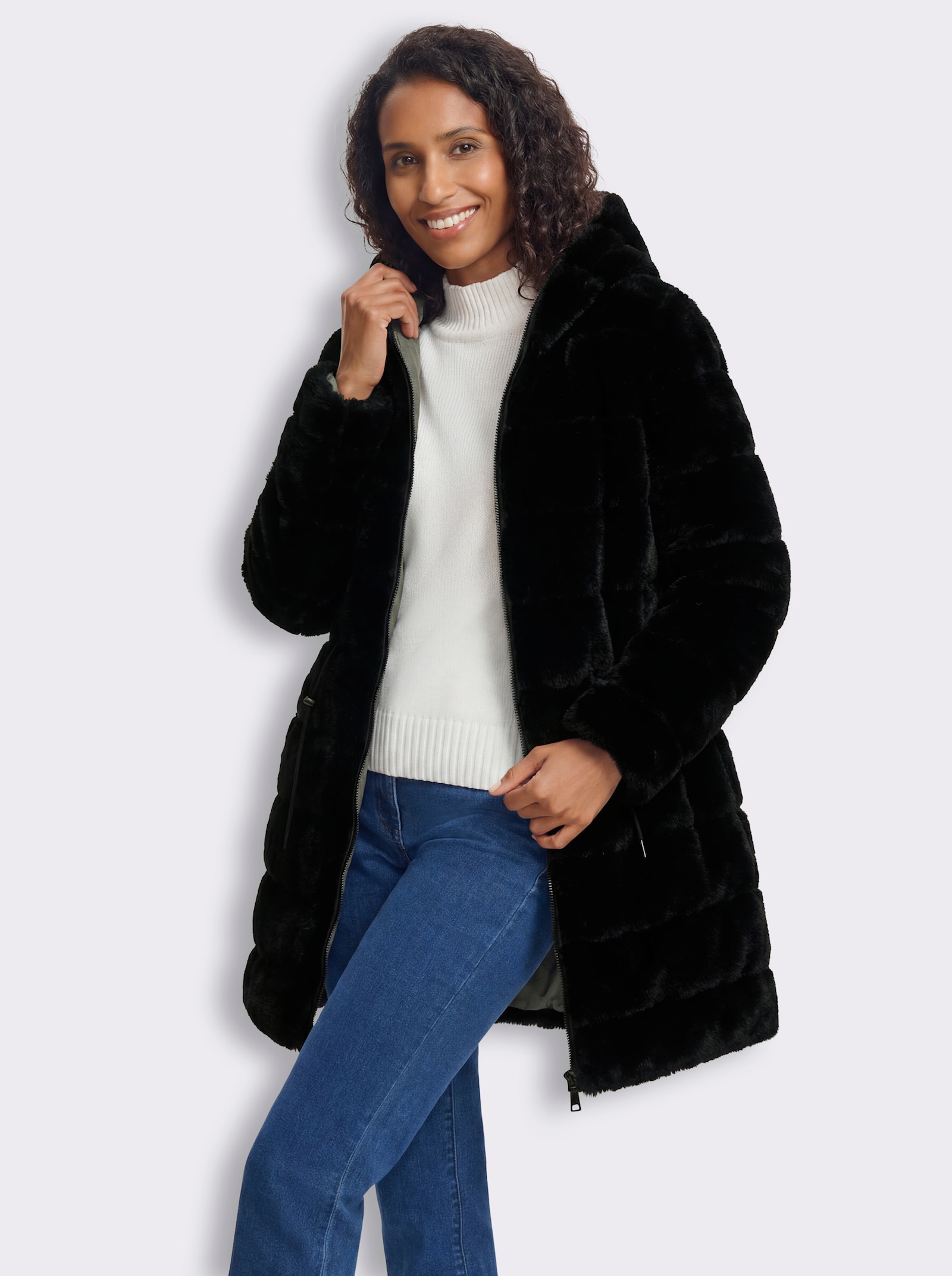 heine Wendejacke mit Kapuze - khaki