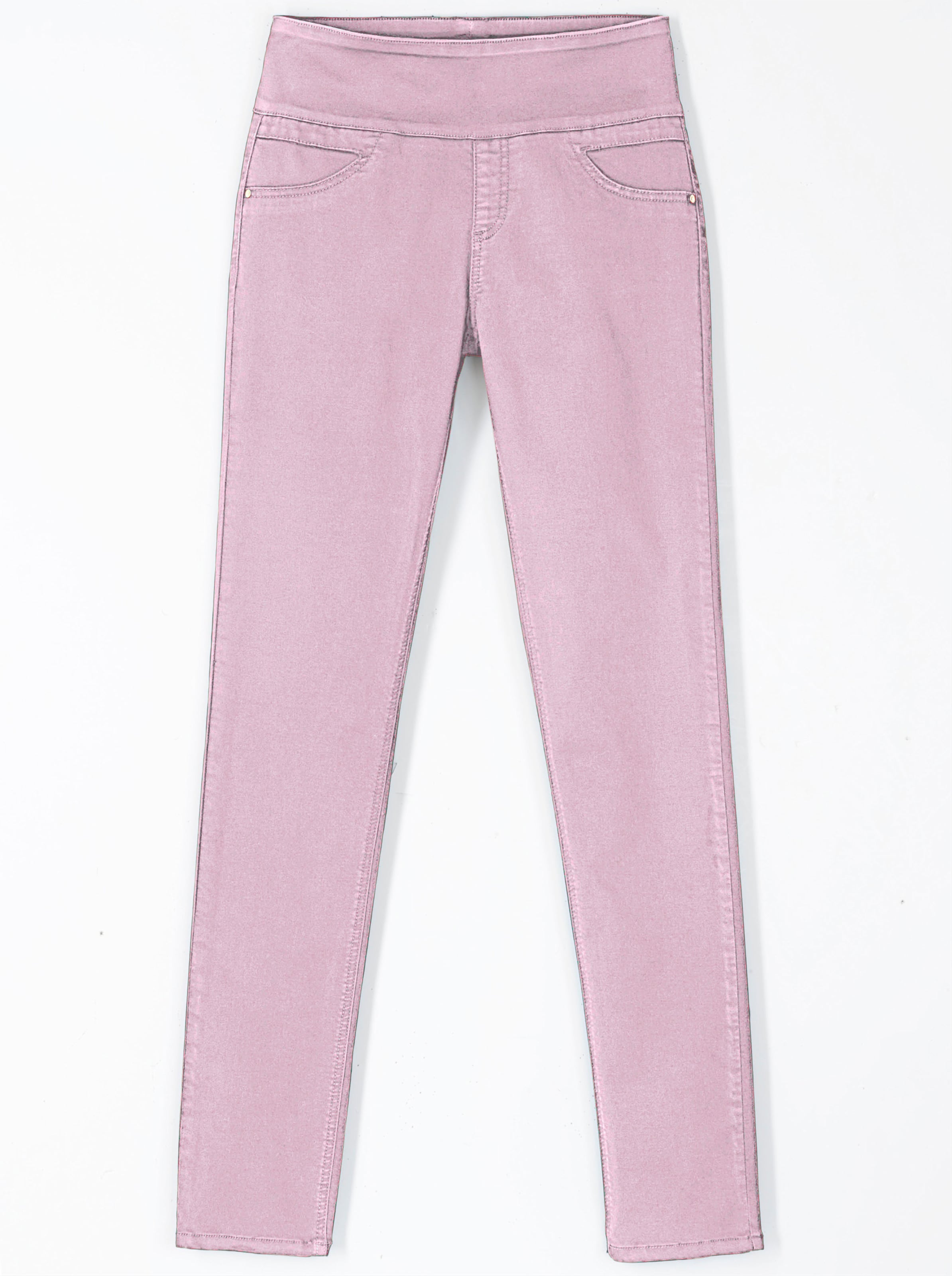 Casual Looks Damen Rosa Schlupfhose Gr. 195, Extrakurzgrößen, (Rosé), 65% Baumwolle, 33% Polyester, 2% Elasthan, Unifarben, Lang, Hosen Schlupfhose - Bild 3