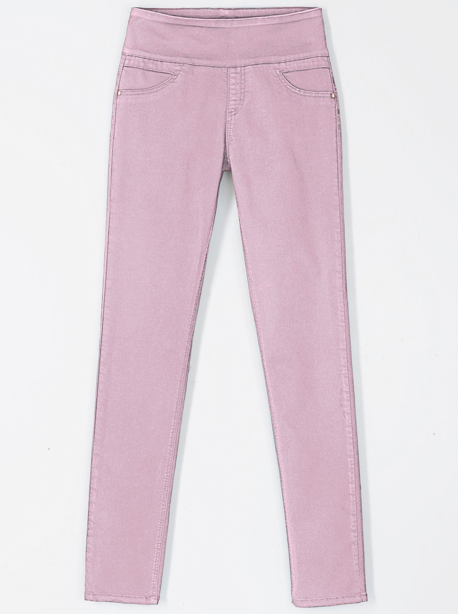 Schlupfhose mit hohem Dehnbund - rosé