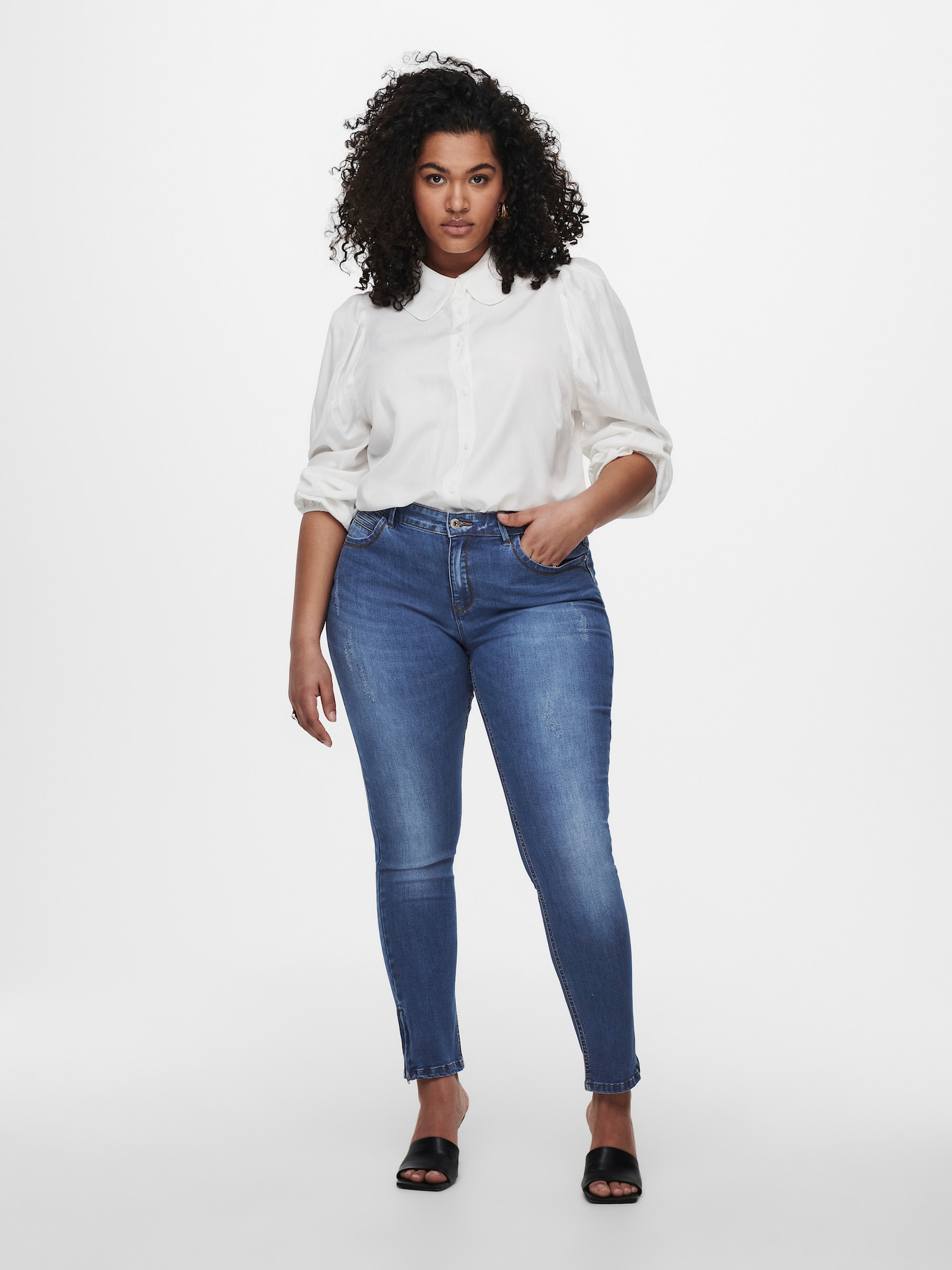 ONLY CARMAKOMA Skinny-fit-Jeans - medium blue denim