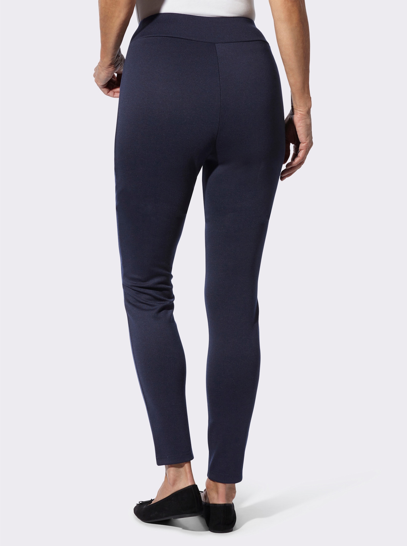 Freizeithose mit Biesenverzierung - marine