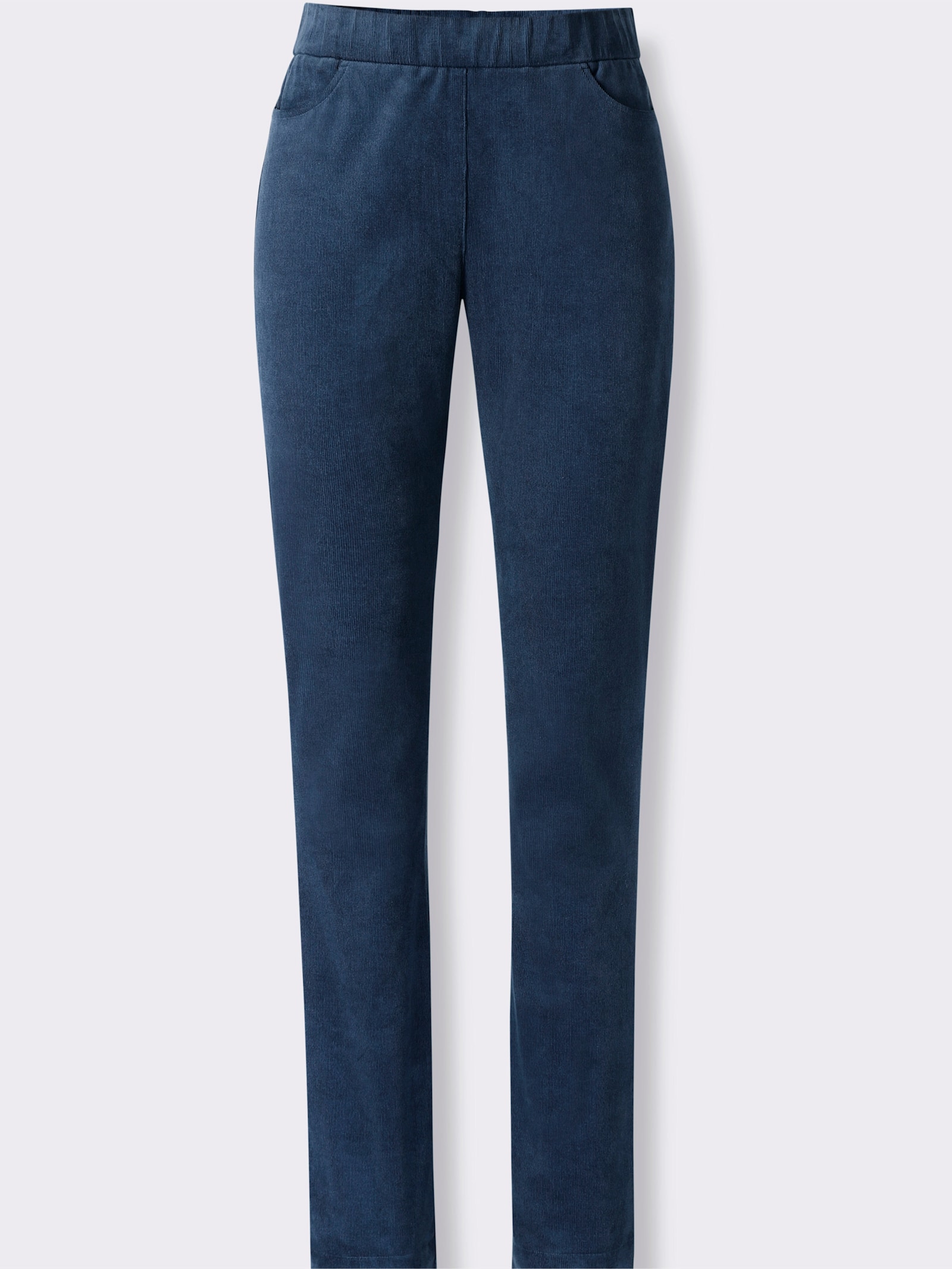 heine Cordhose mit Schlupfbund - dunkelblau