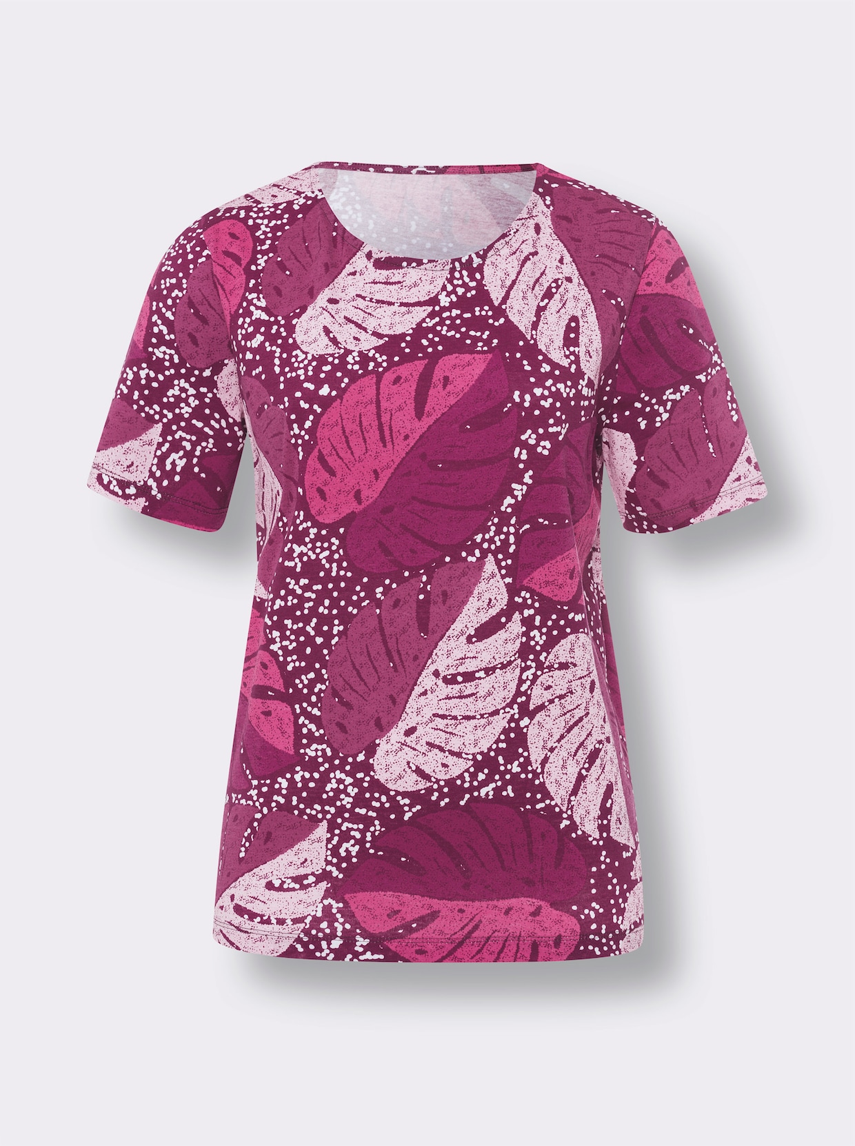 Shirt met korte mouwen - mauve/wit bedrukt